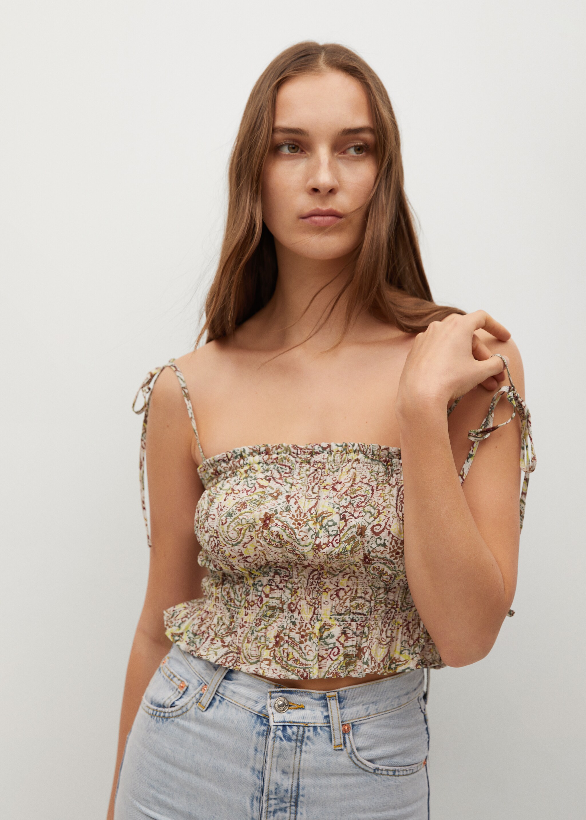 Draped crop top - Medium plane