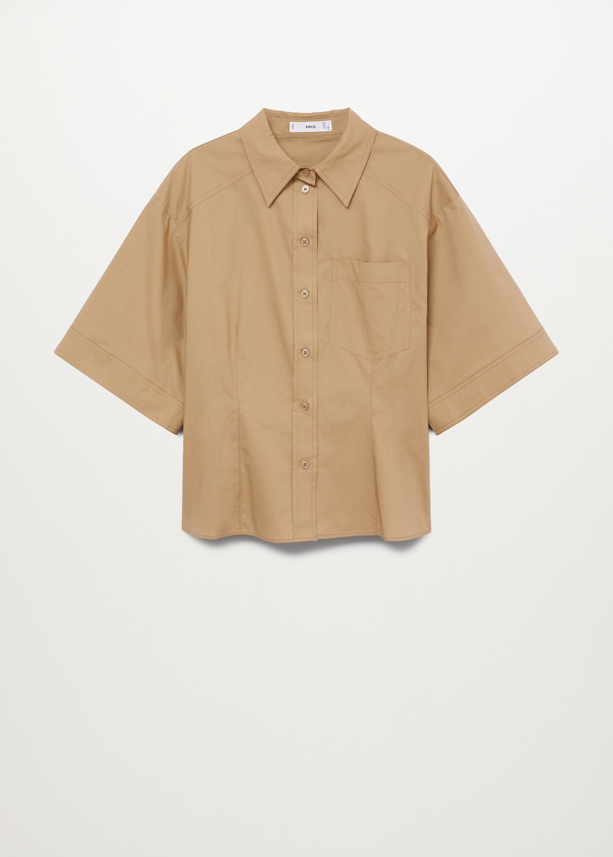 Flared sleeve cotton T-shirt - Article without model