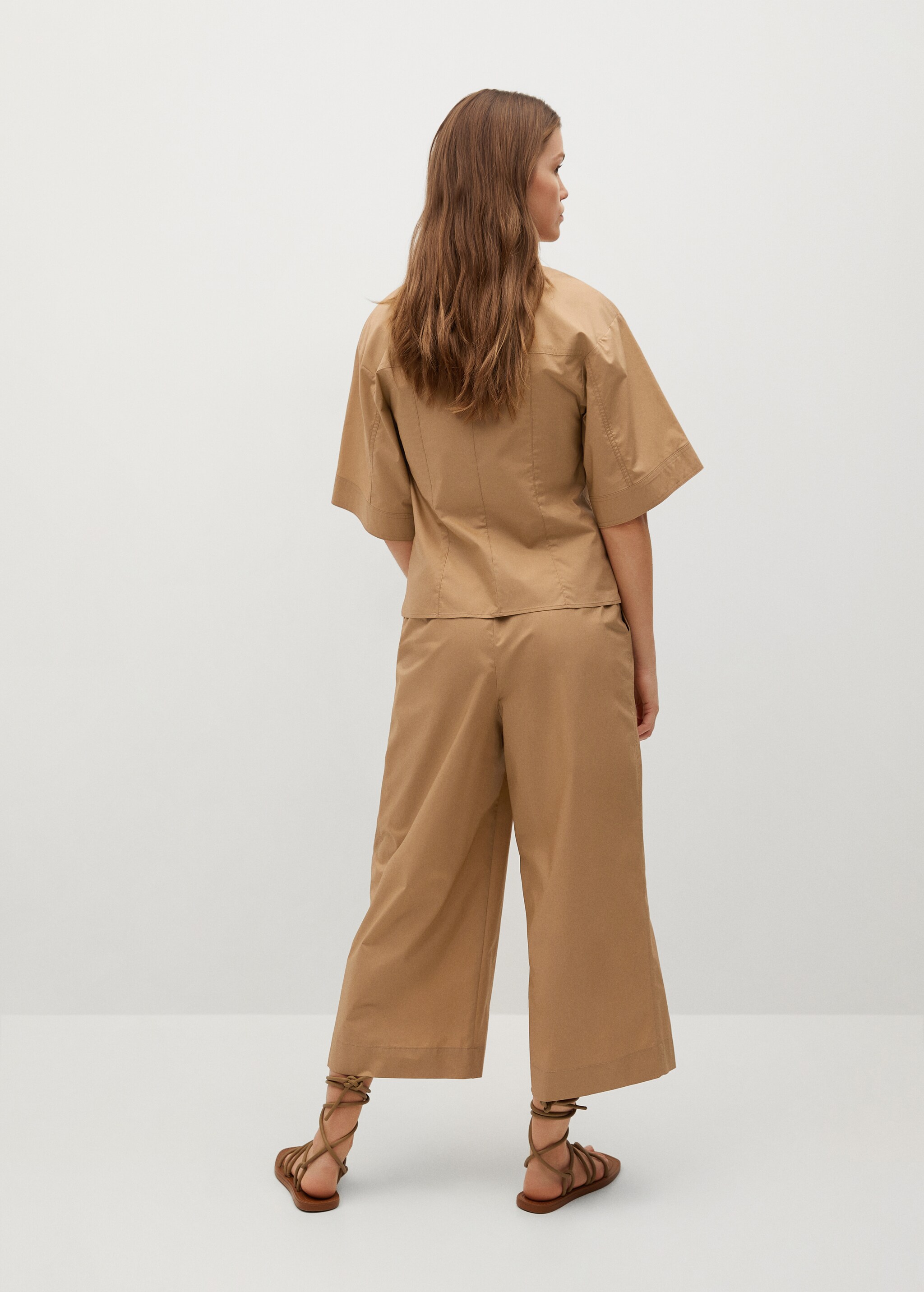 Flared sleeve cotton T-shirt - Reverse of the article