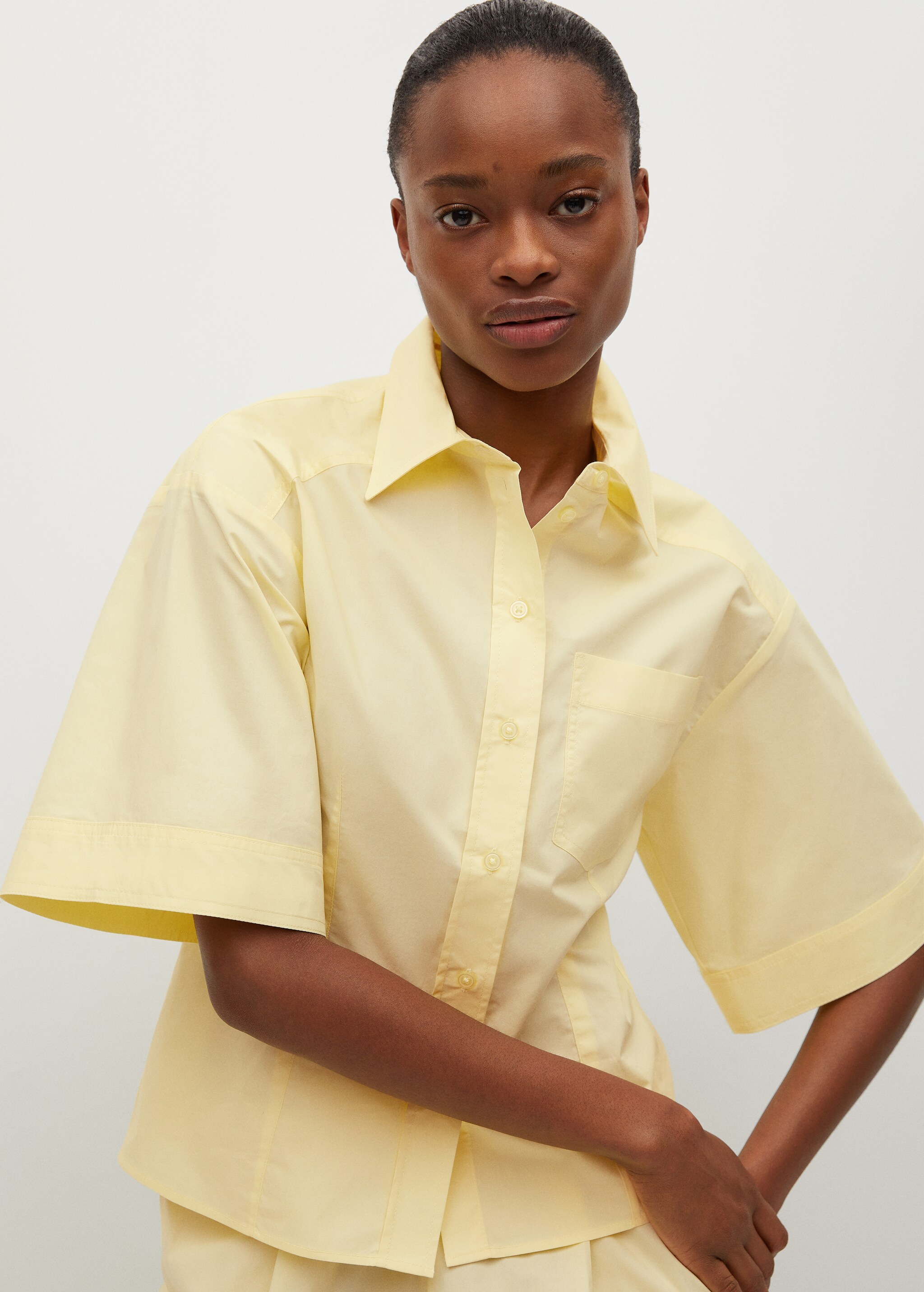 Flared sleeve cotton T-shirt - Details of the article 1