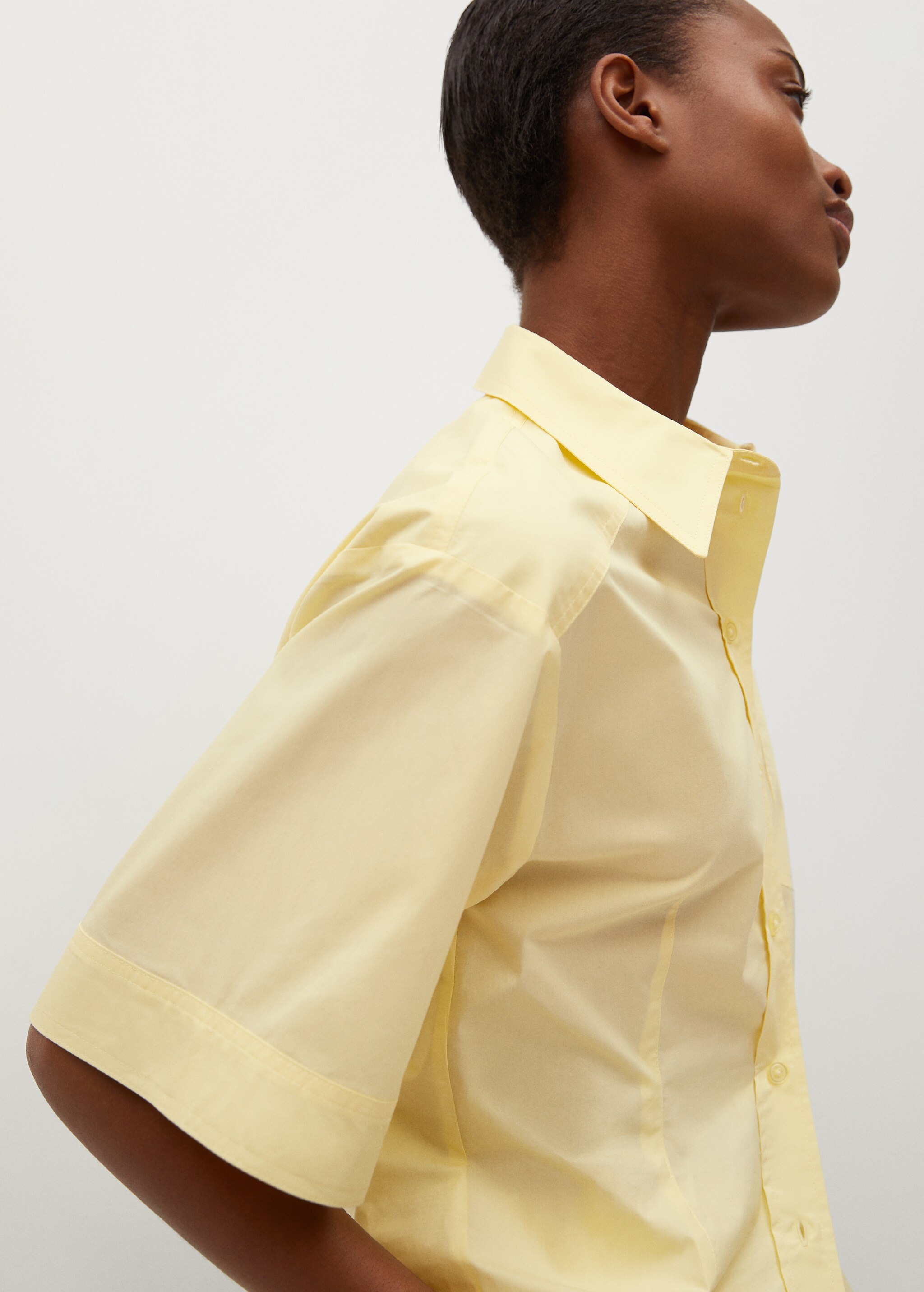 Flared sleeve cotton T-shirt - Details of the article 3