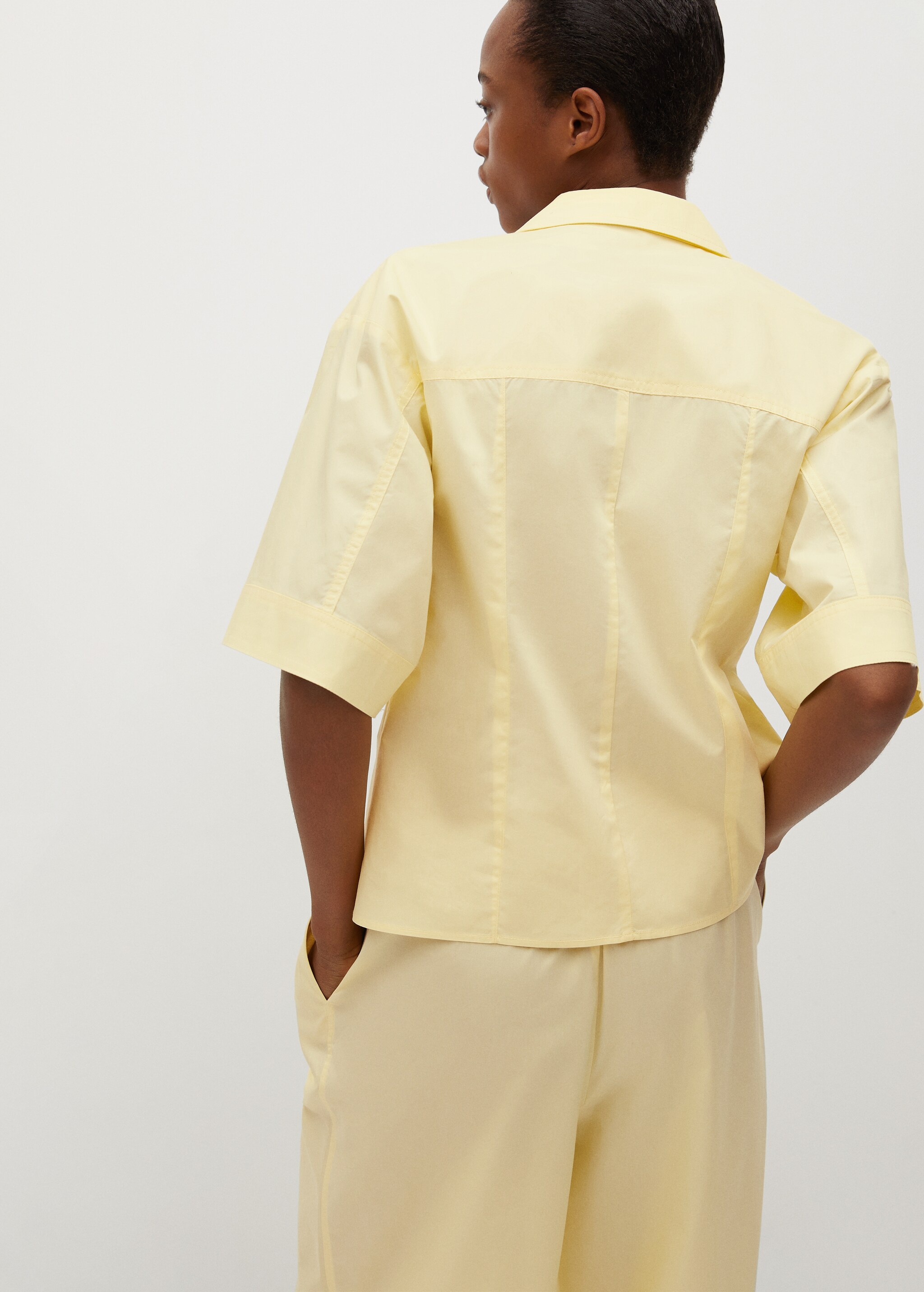 Flared sleeve cotton T-shirt - Reverse of the article