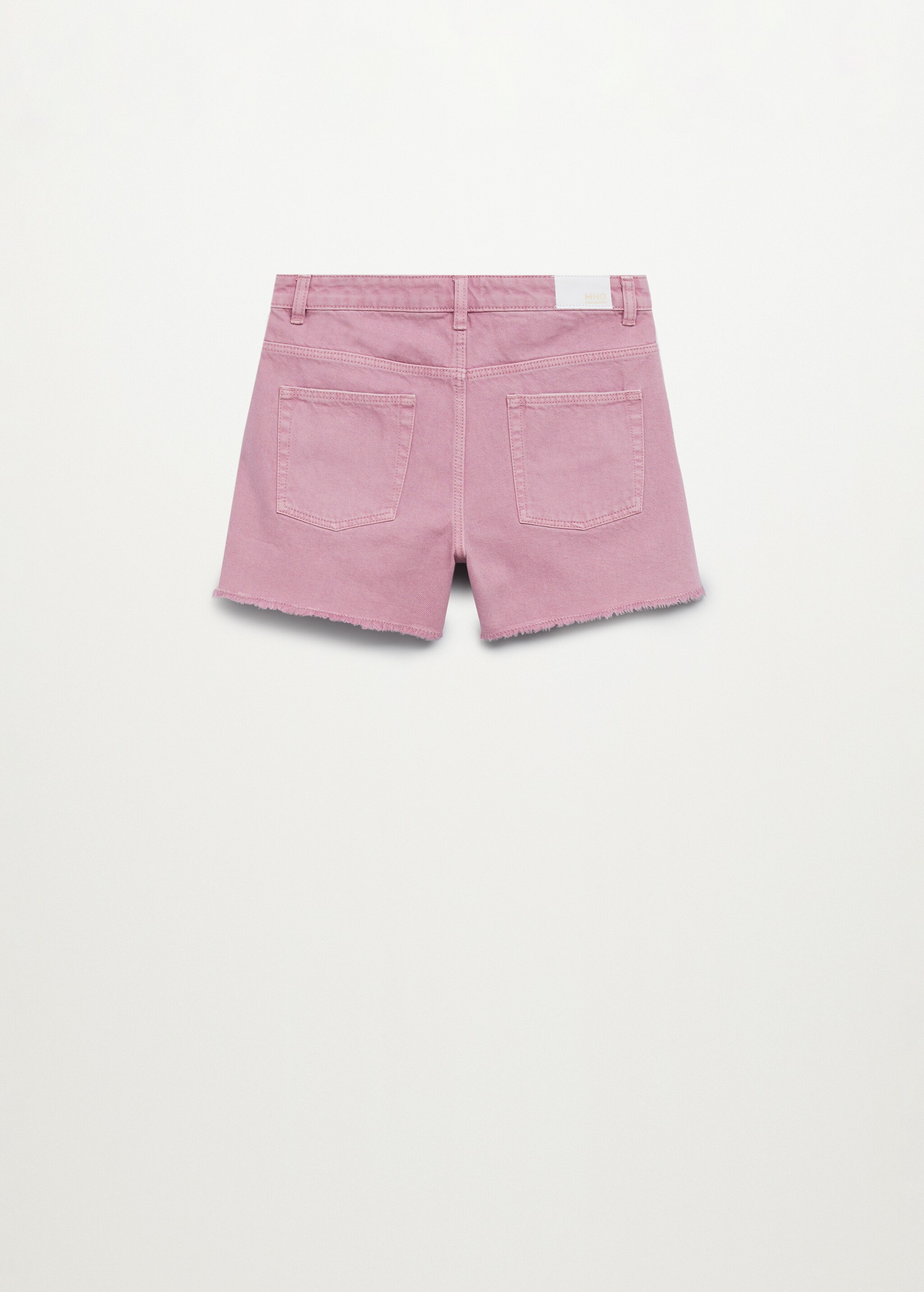 Short denim bajo deshilachado - Reverso del artículo