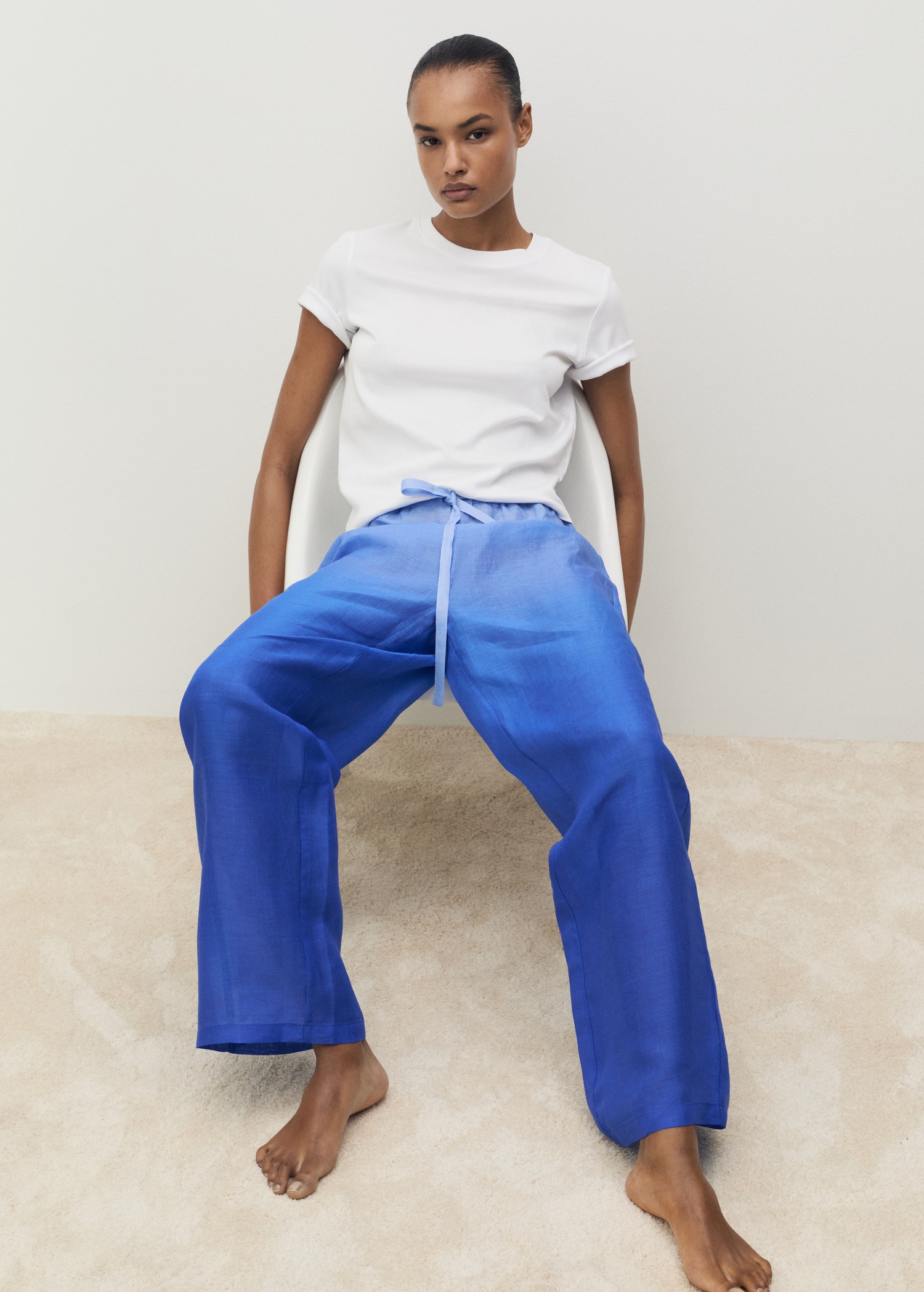 Hose aus Ramie mit Farbverlauf-Effekt - Detail des Artikels 2