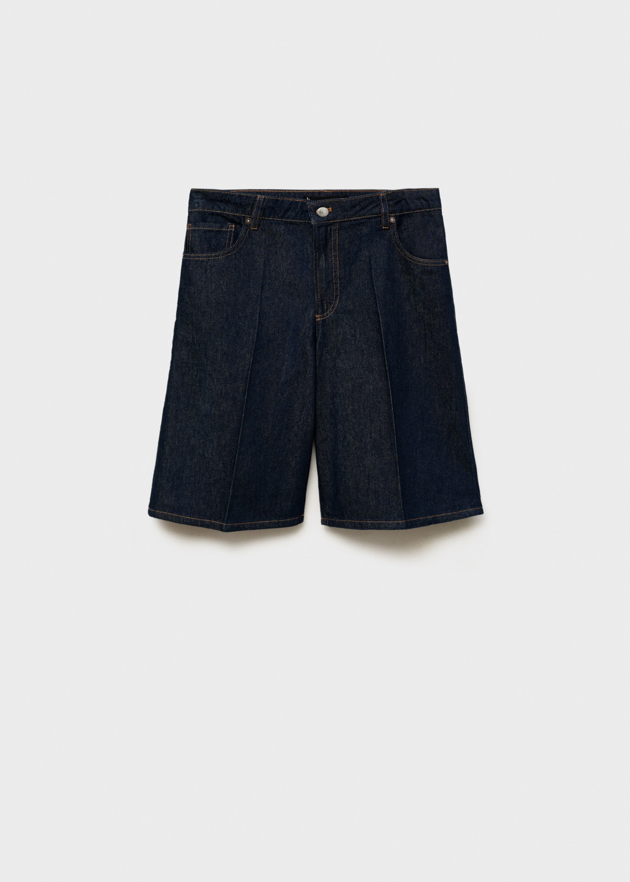 High-waisted denim bermuda jorts - Article without model, Open Blue. Ref: 87047177-00.