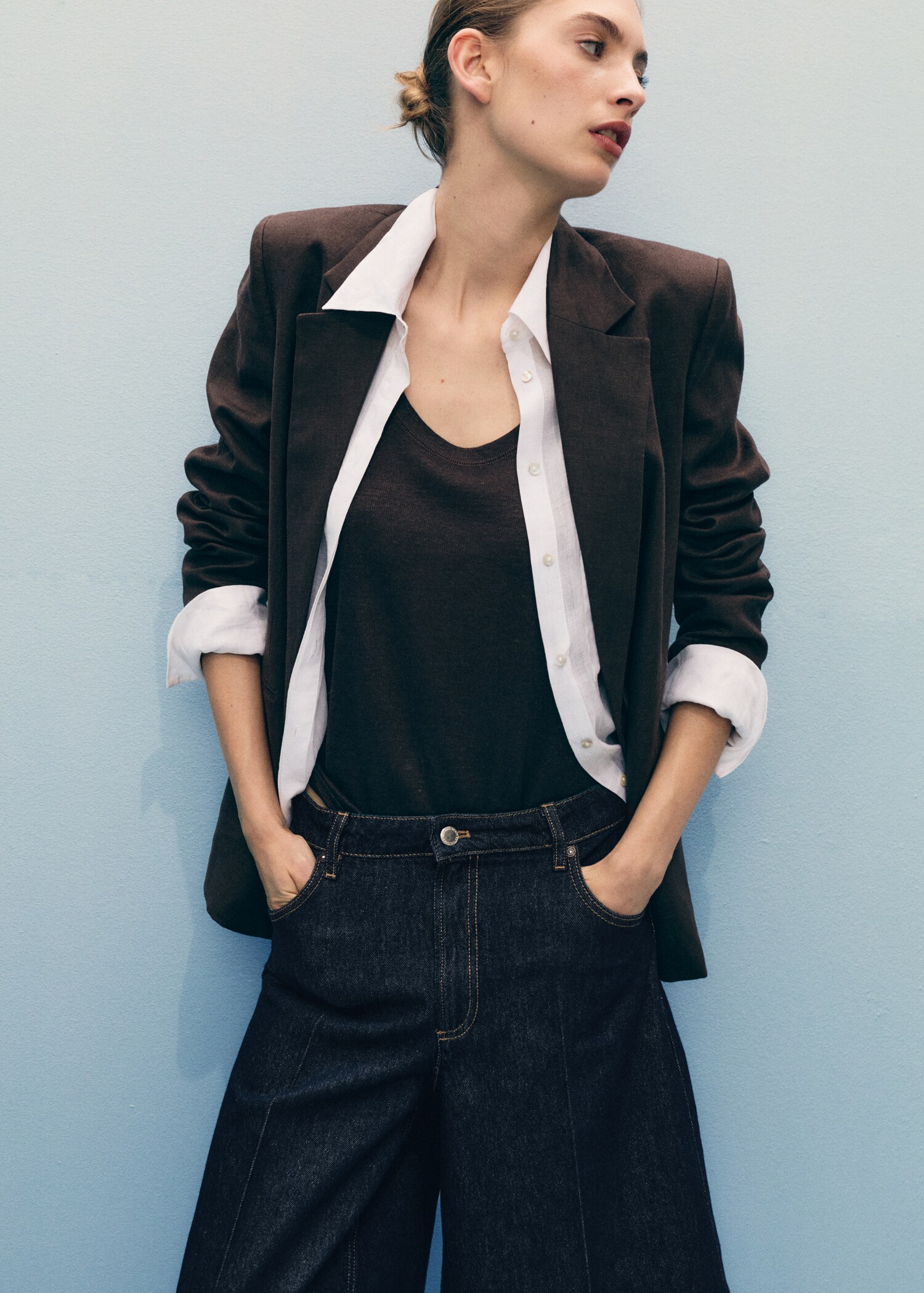 Bermudes jorts denim tir alt - Detall de l'article 1