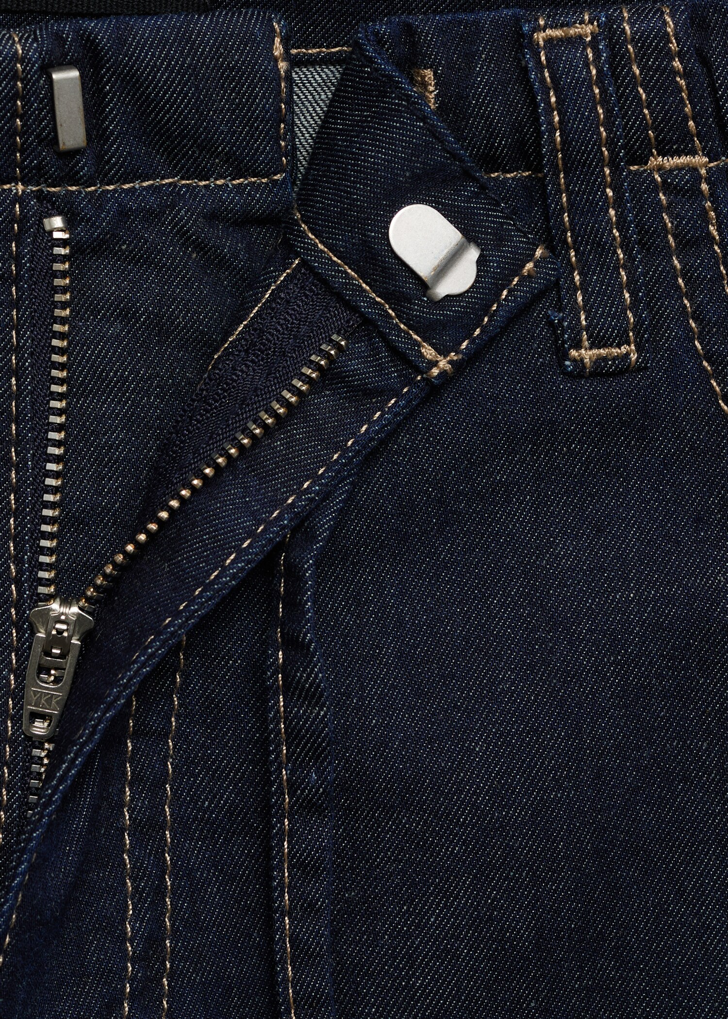 Wide-leg denim trousers with belt - Details of the article 8