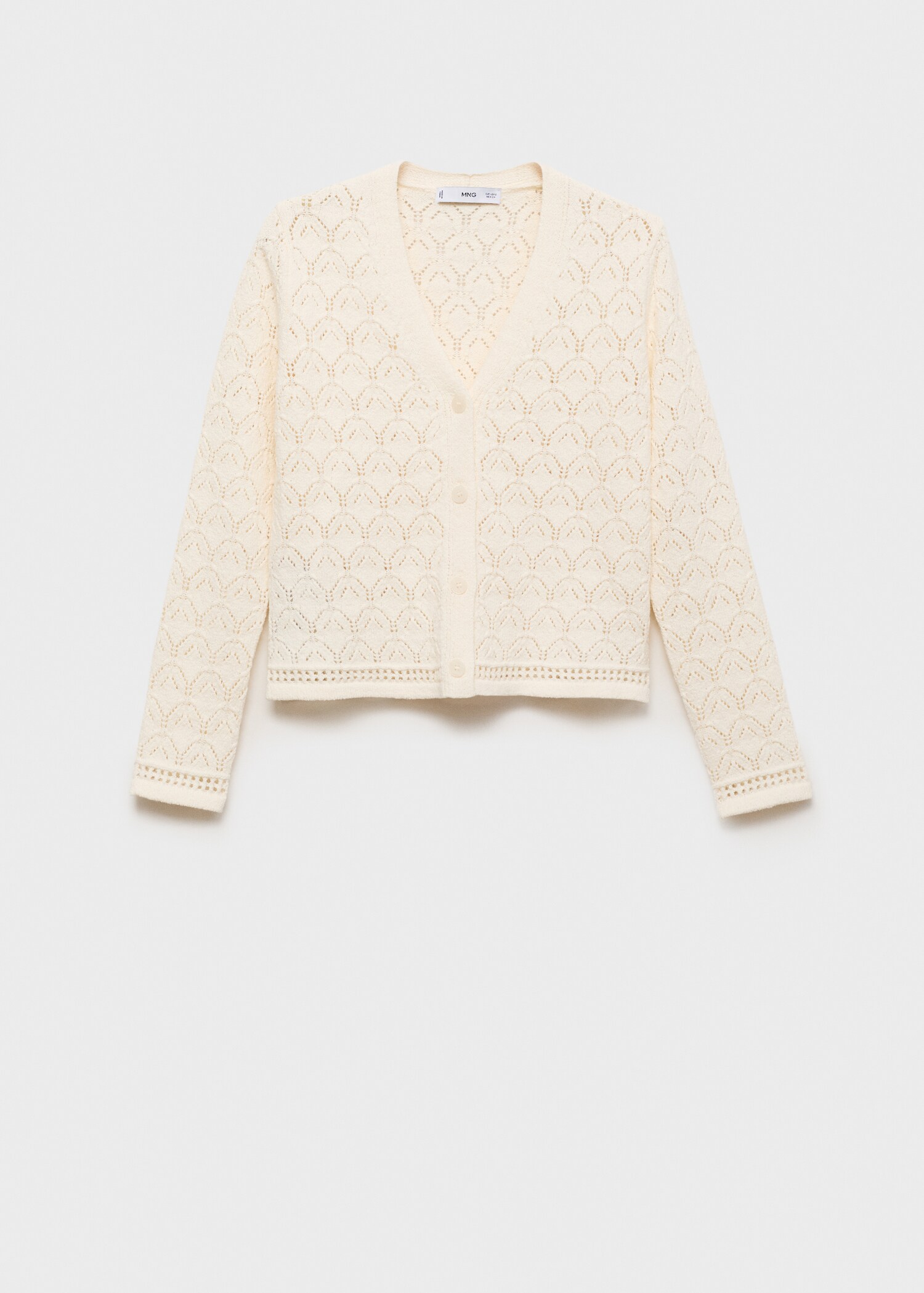 Openwork detail knit cardigan - Article without model