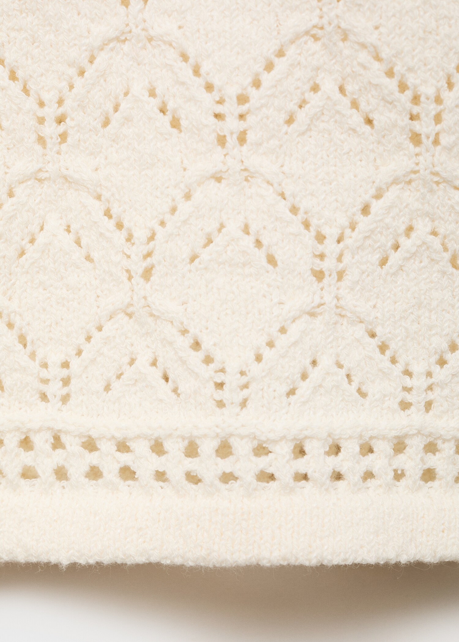 Openwork detail knit cardigan - Details of the article 0