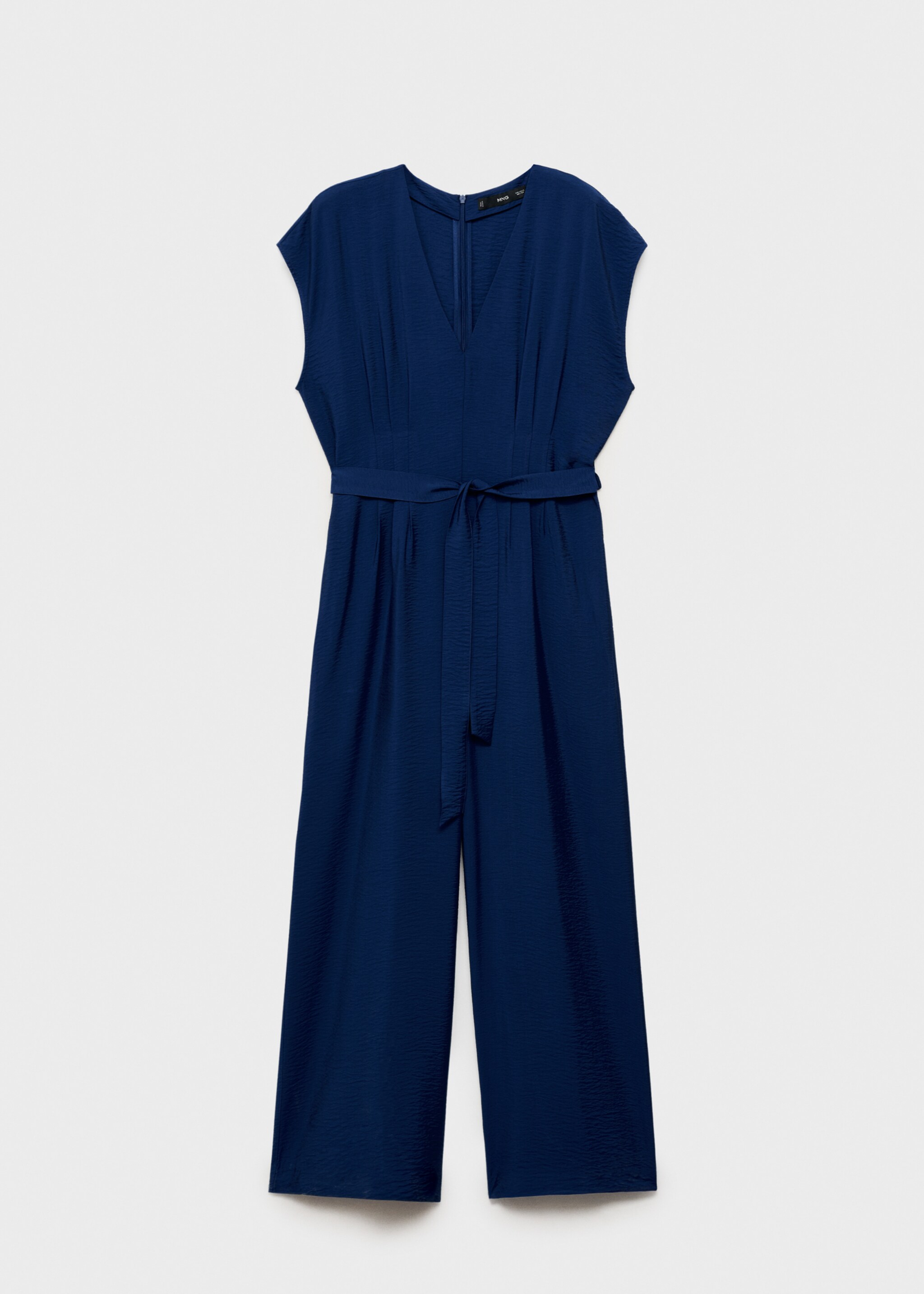 Printed long jumpsuit with belt - Article without model, Ink Blue. Ref: 87047184-00.