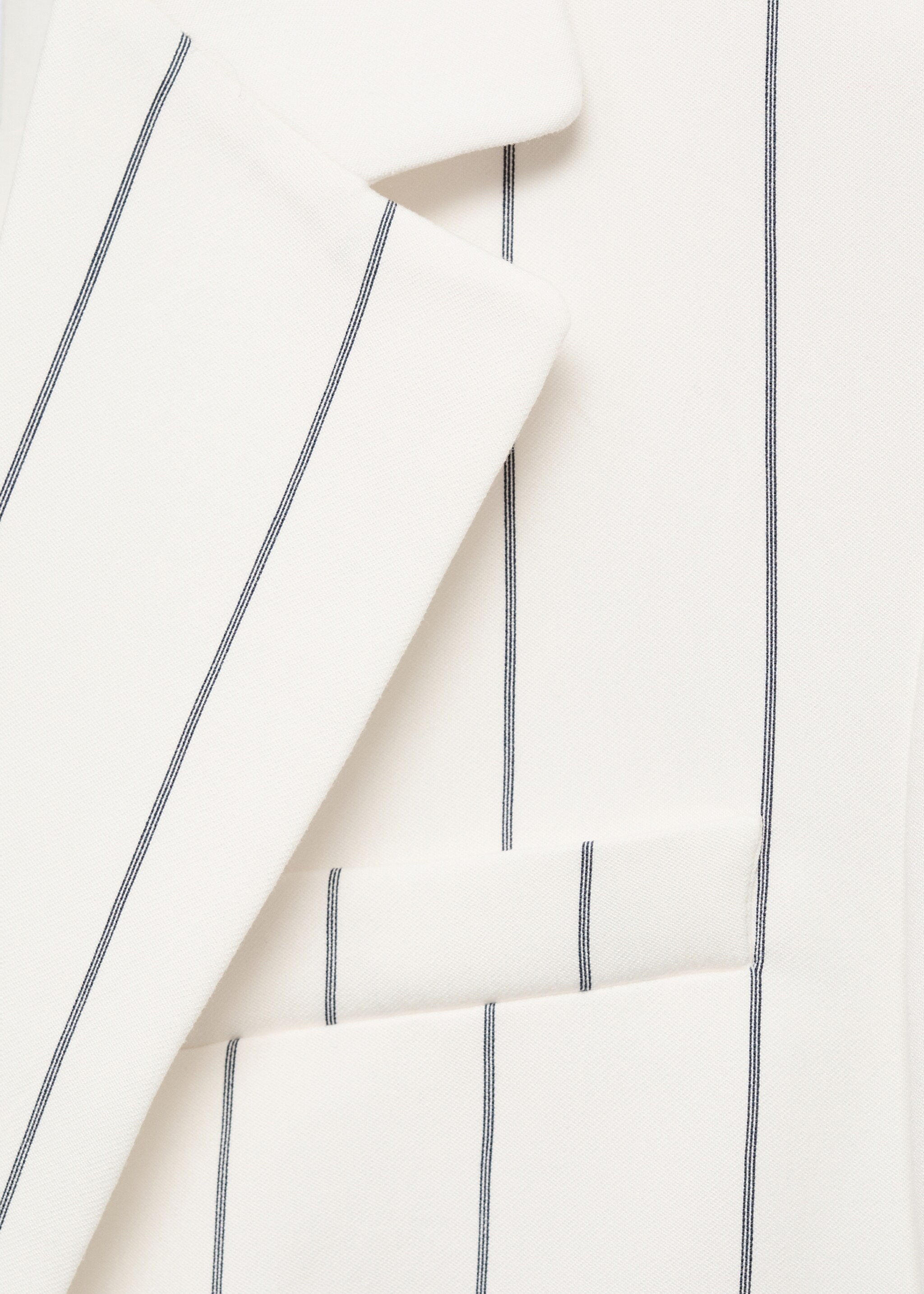 Pinstripe suit jacket - Details of the article 8, White. Ref: 87047195-00.
