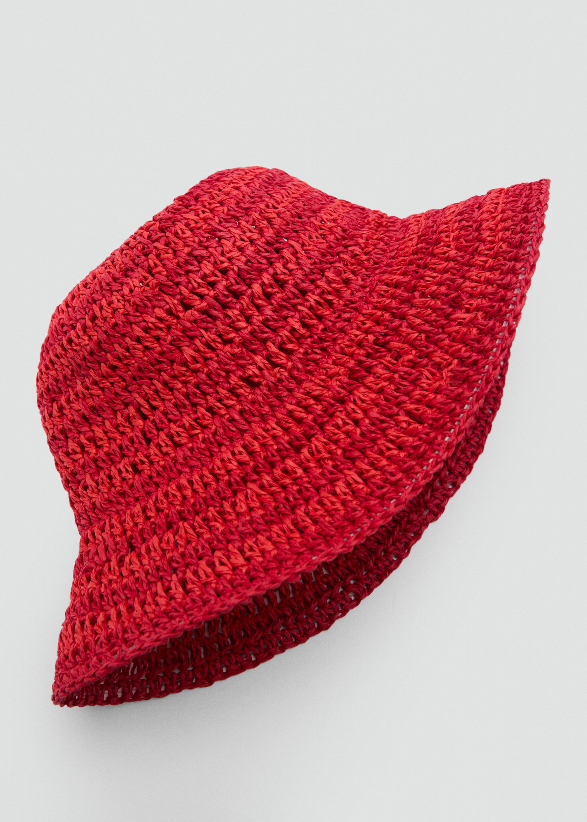 Bucket Hat aus Naturfaser - Detail des Artikels 1, Rot. Ref: 87047672-00.