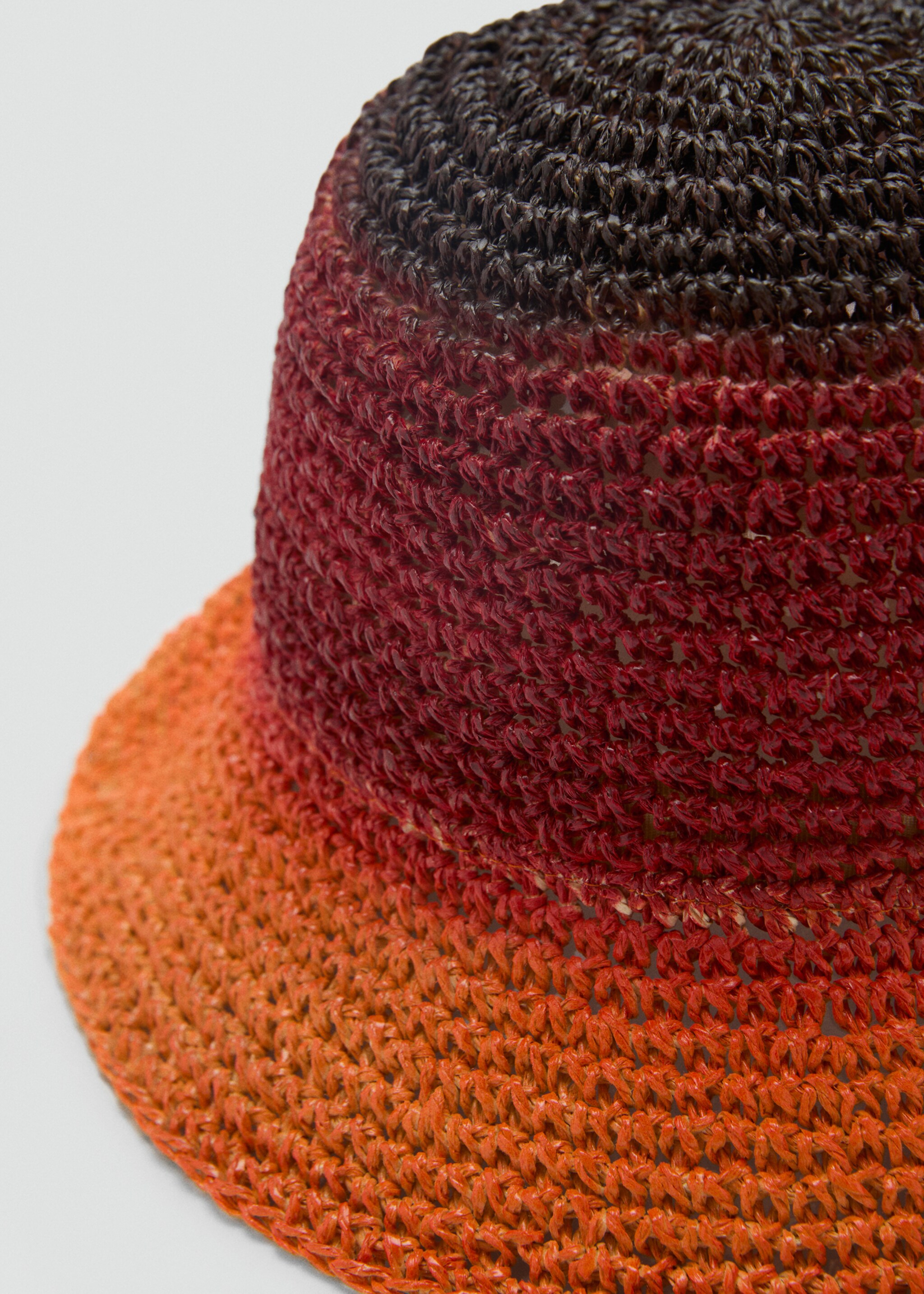 Natural fibre gradient hat - Medium plane, Orange. Ref: 87047673-00.