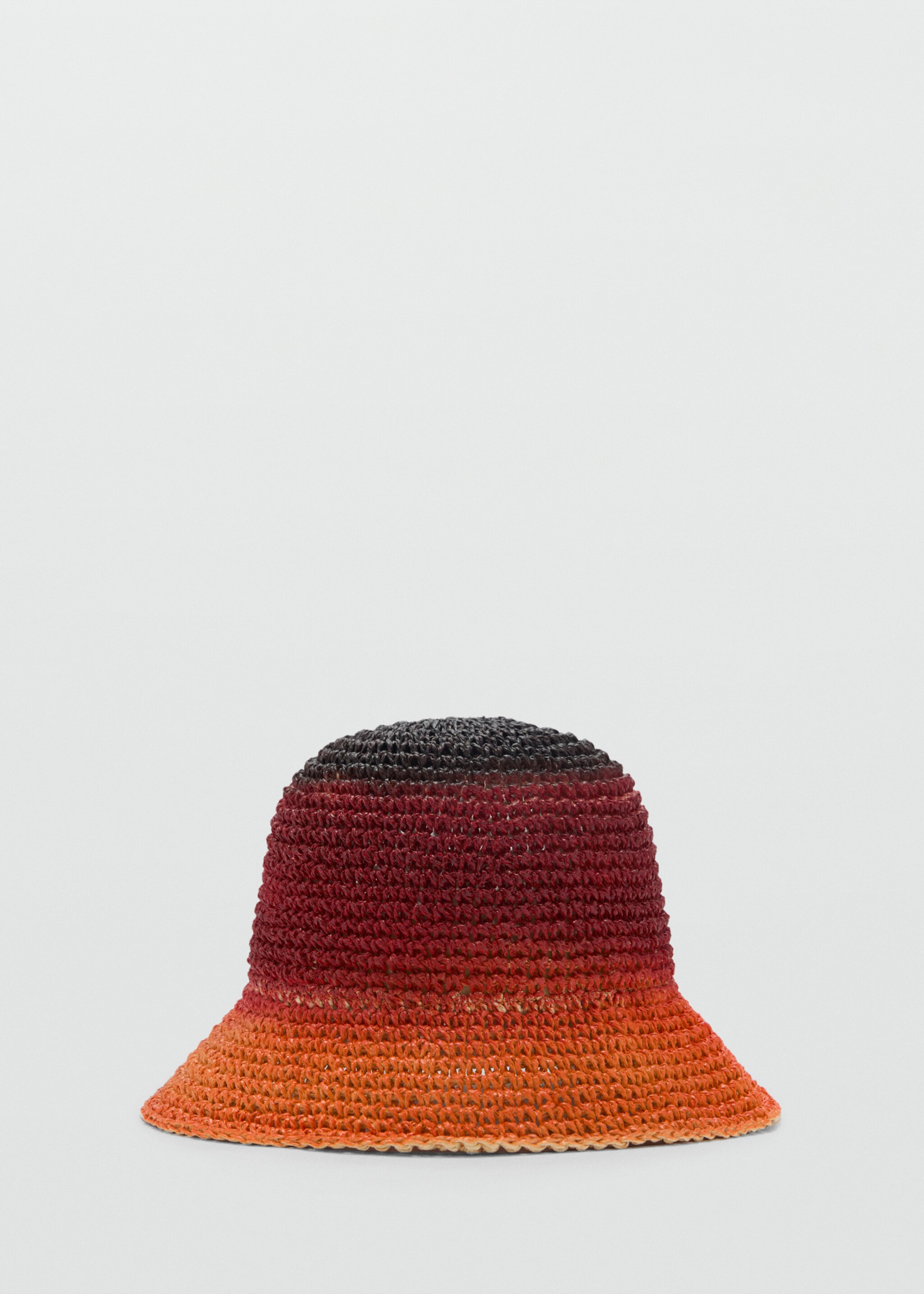 Natural fibre gradient hat - Article without model, Orange. Ref: 87047673-00.