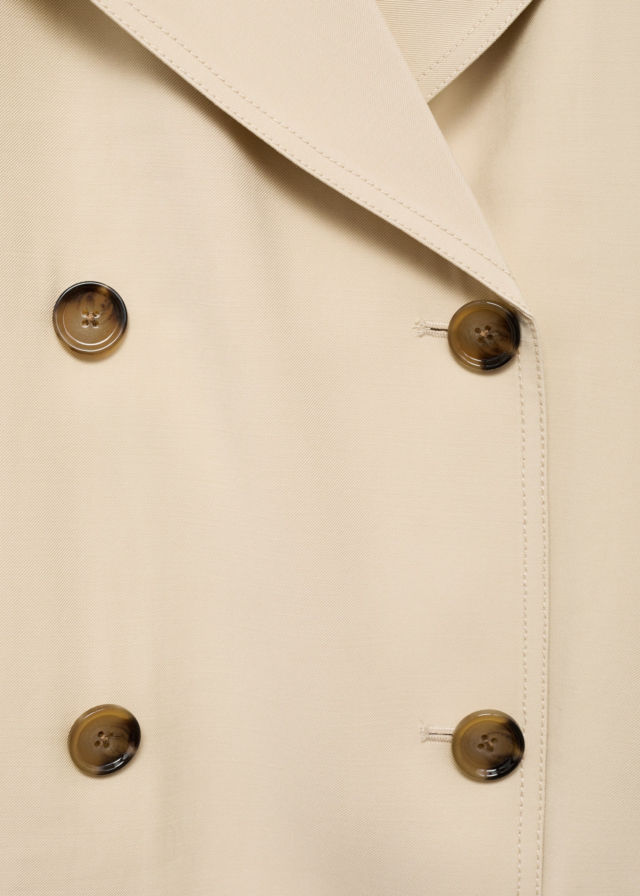 Double-breasted cropped trench coat - Details of the article 0, Light/Pastel Grey. Ref: 87047680-00.