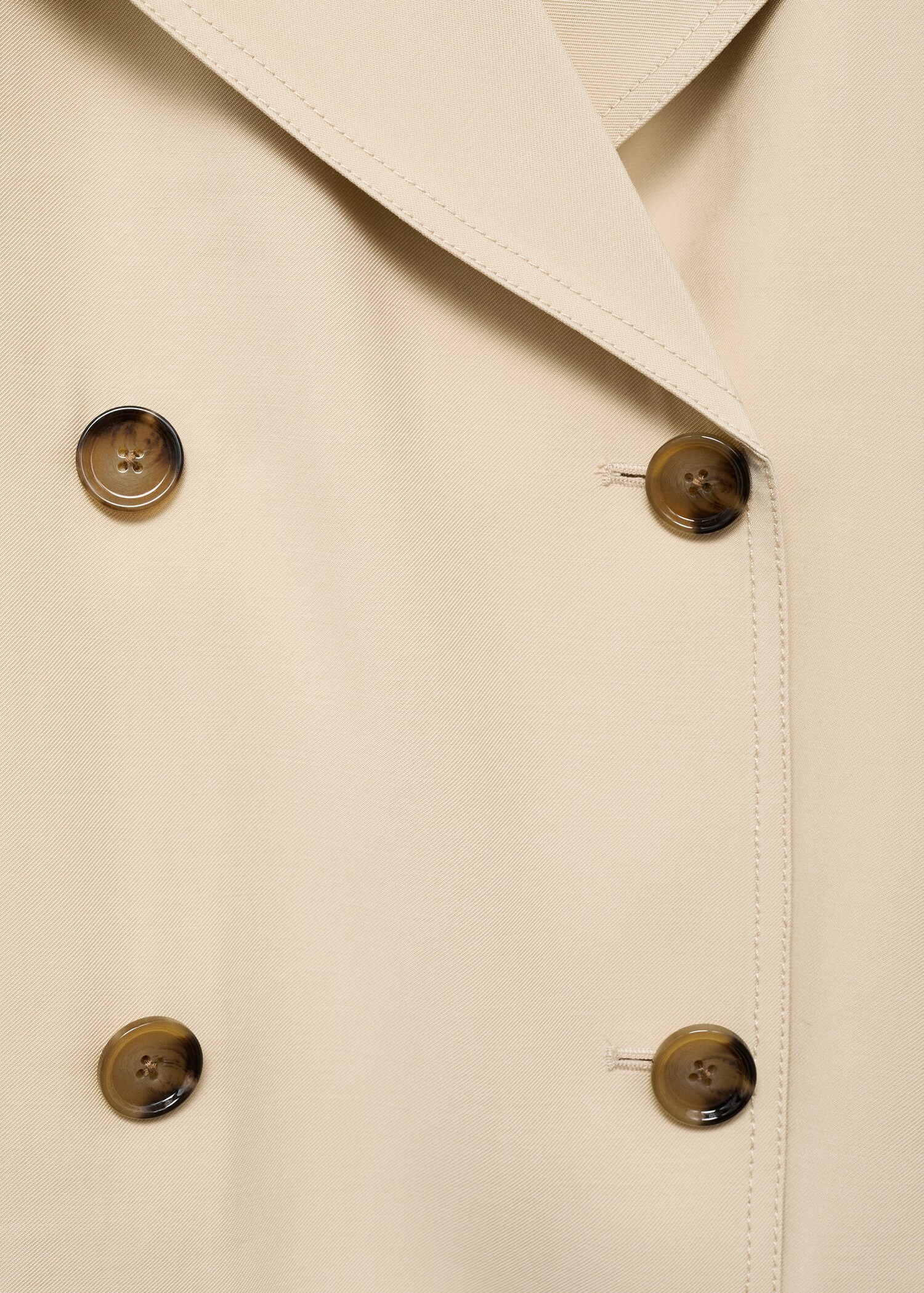 Double-breasted cropped trench coat - Details of the article 0