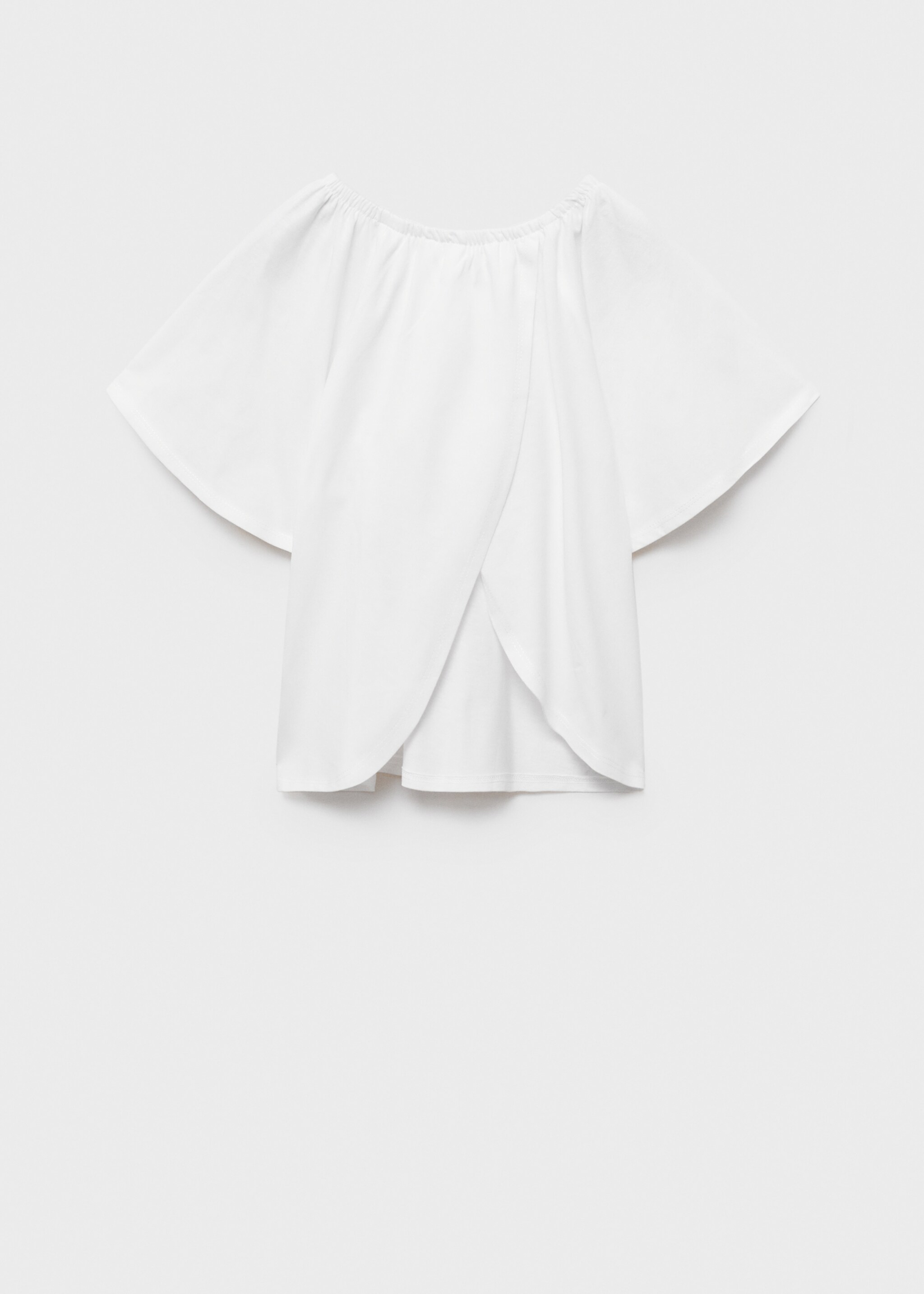 T-shirt met gekruiste rug - Achterkant van het artikel, Gebroken wit. Ref: 87047690-00.