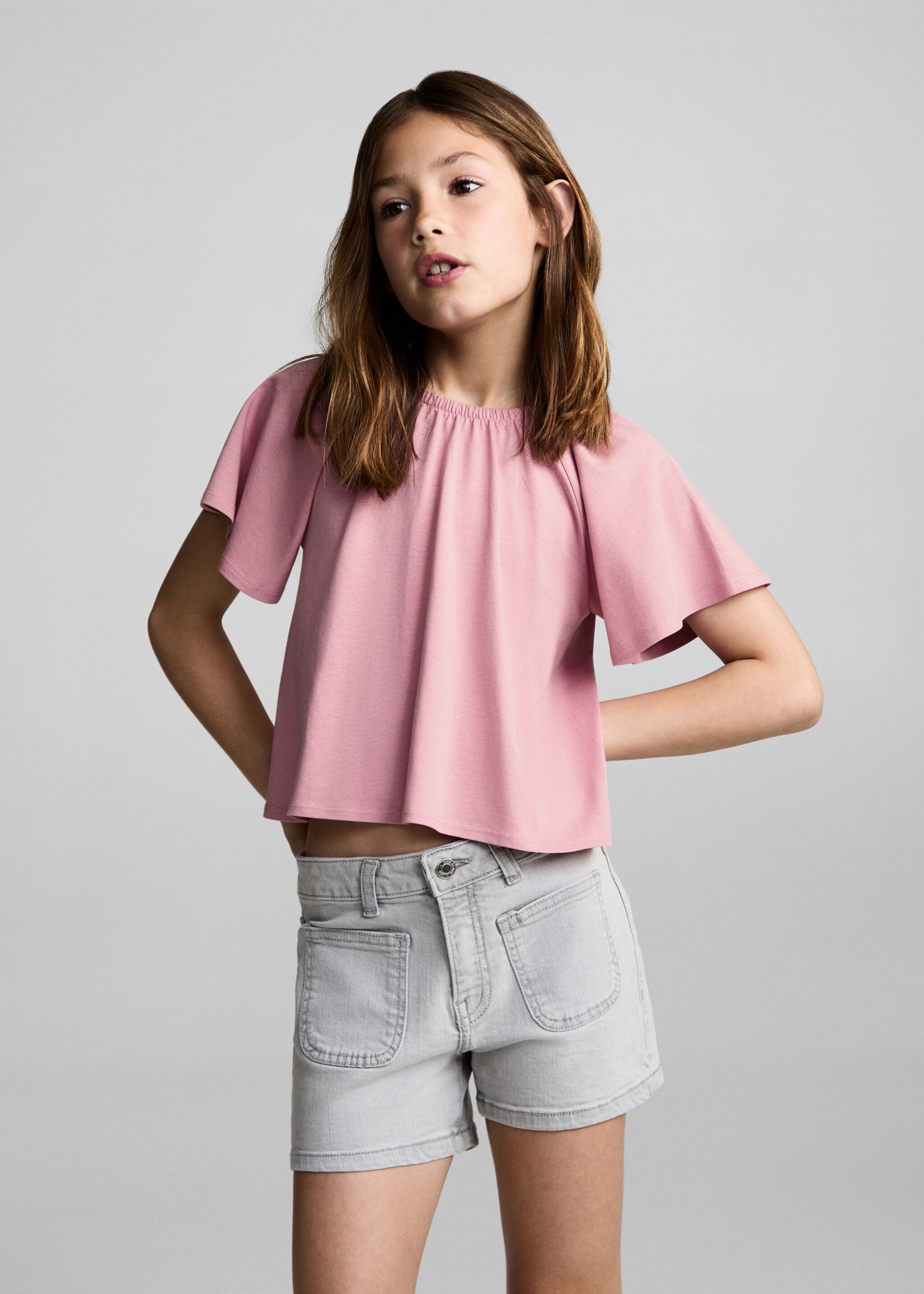 Crossover back T-shirt - Medium plane, Strawberry. Ref: 87047690-00.