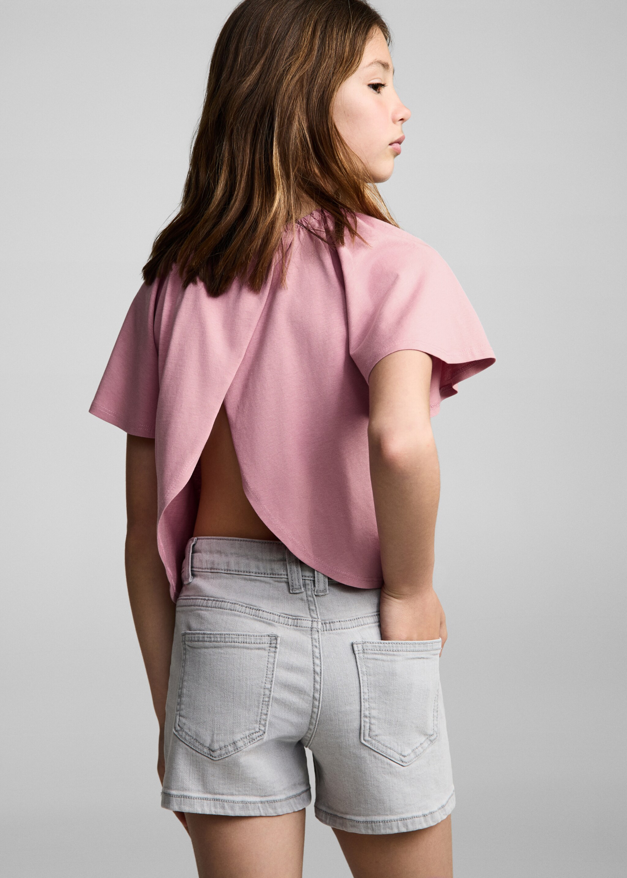 Crossover back T-shirt - Reverse of the article, Strawberry. Ref: 87047690-00.