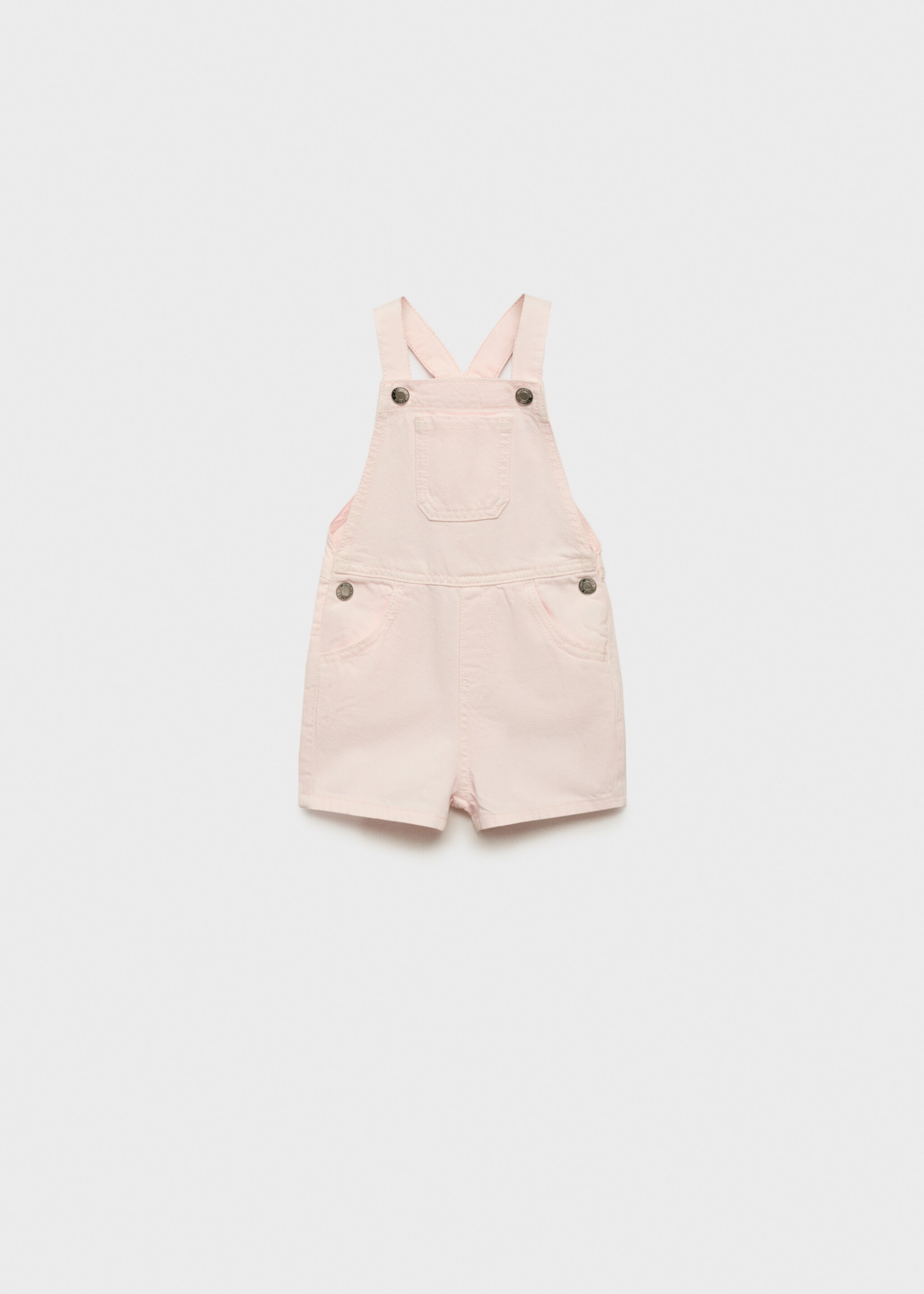 Short denim dungarees - Article without model, Pastel Pink. Ref: 87047697-00.