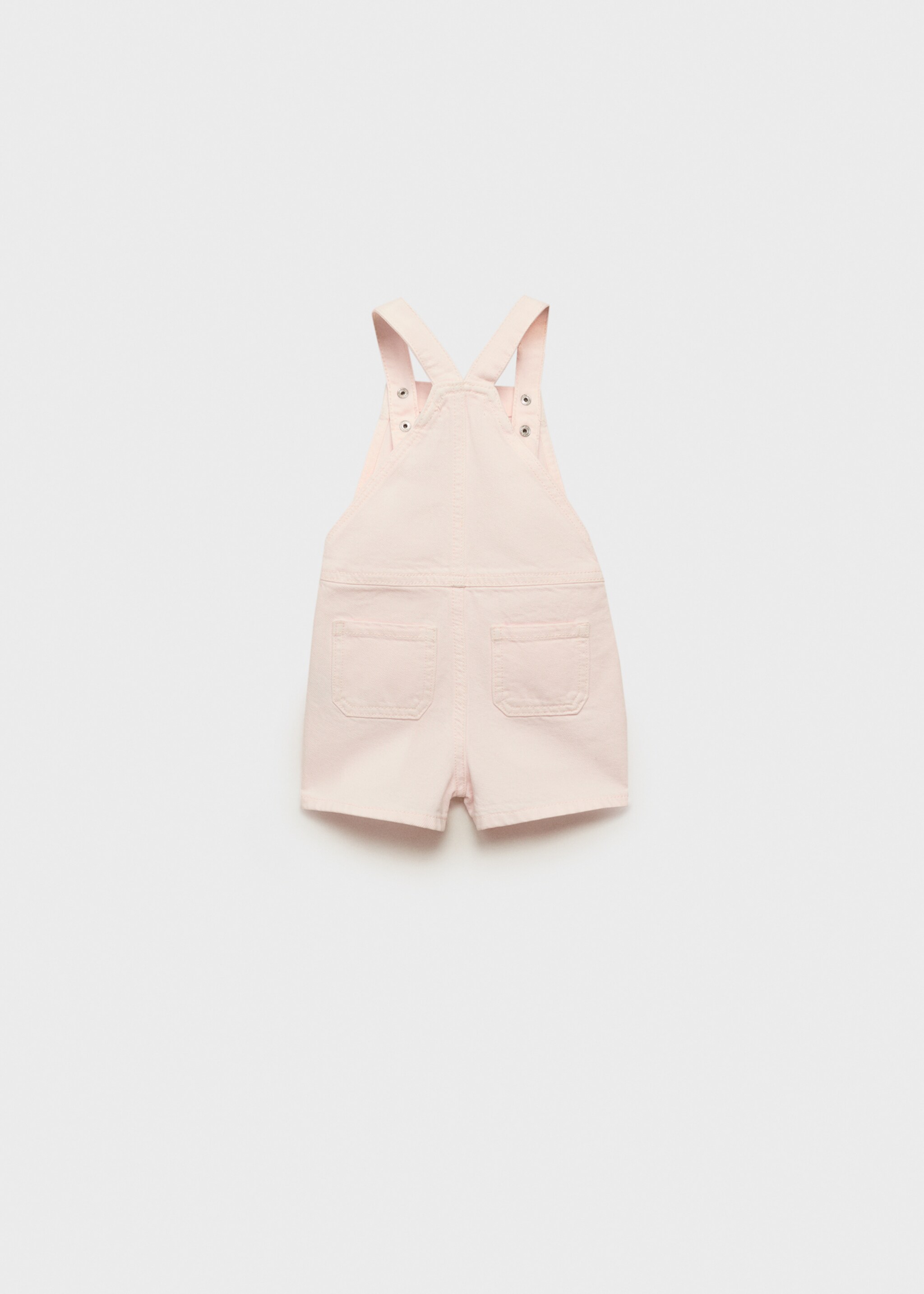 Short denim dungarees - Reverse of the article, Pastel Pink. Ref: 87047697-00.