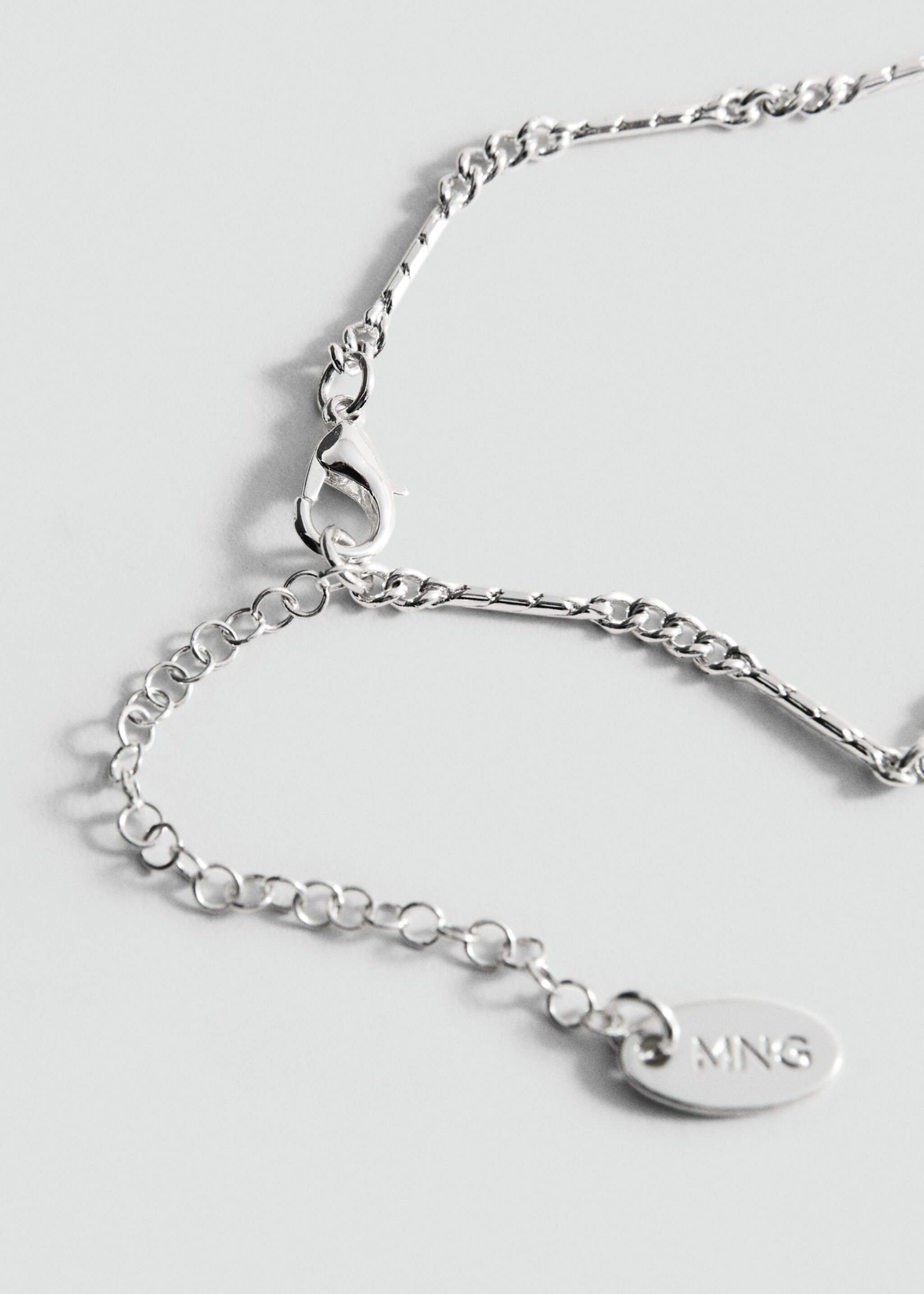 Halsband dubbel kedja pärlor - Detaljer om artikeln 1, Silverfärgad. Ref: 87047703-00.