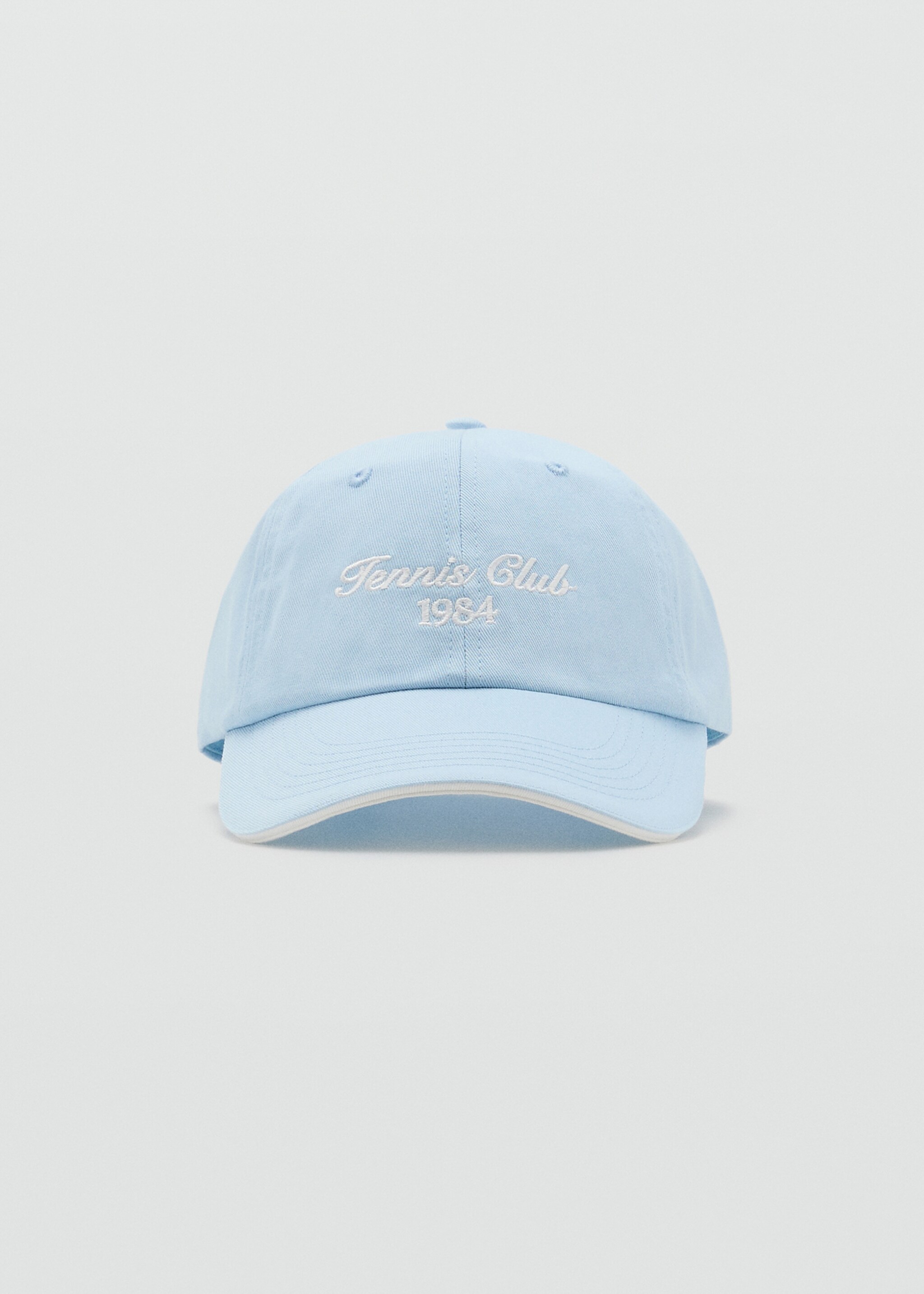 Skärmmössa i kontrastdesign - Bild av mittparti, Himmelblå. Ref: 87047707-00.