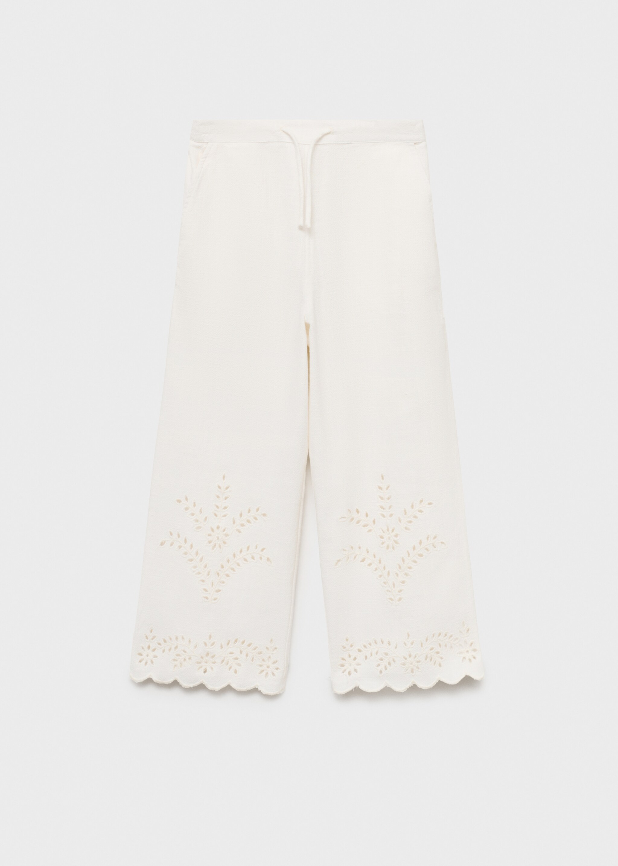 Hose mit Broderie Anglaise - Artikel ohne Model, Ecru. Ref: 87047710-00.