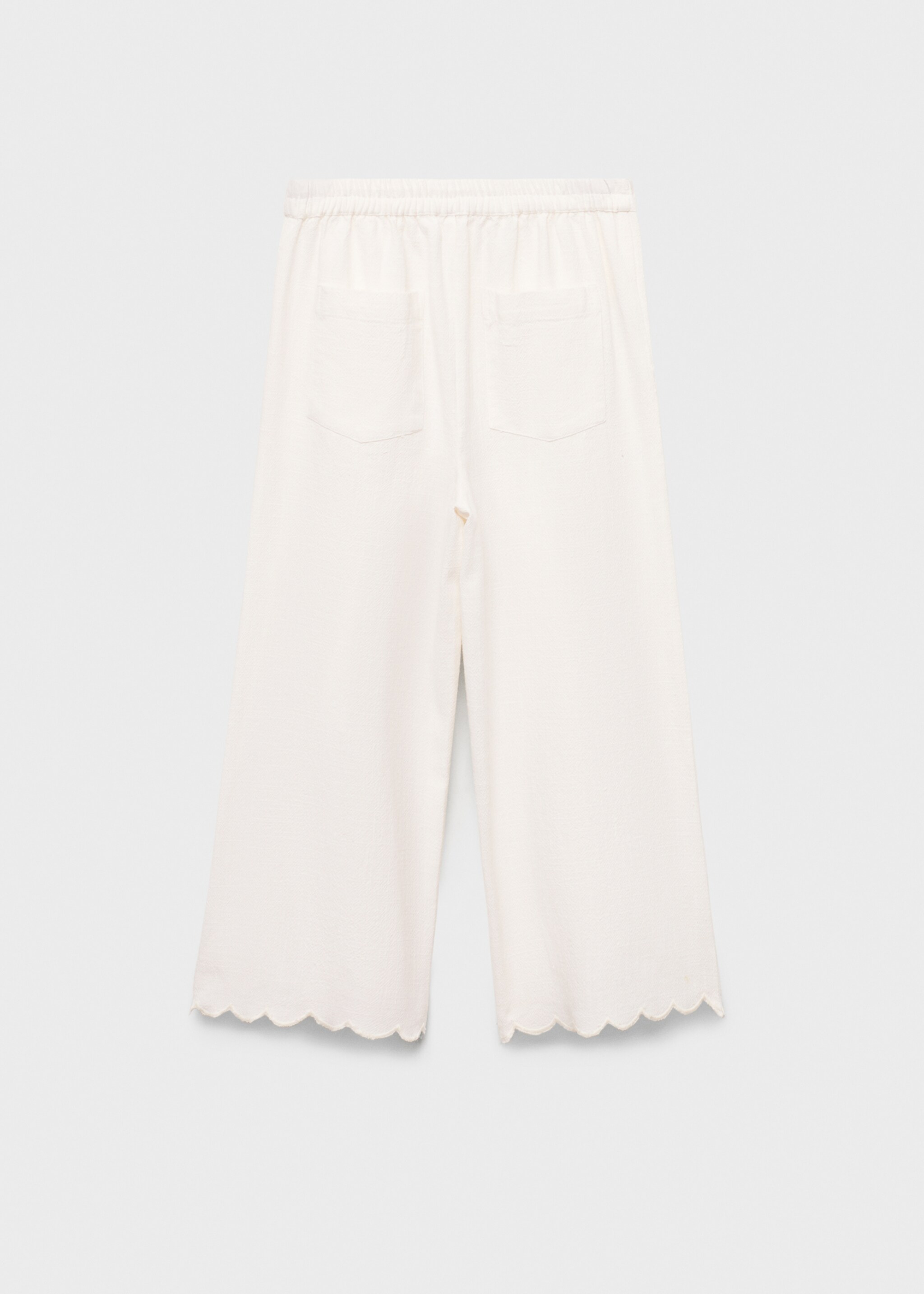 Hose mit Broderie Anglaise - Rückseite des Artikels, Ecru. Ref: 87047710-00.