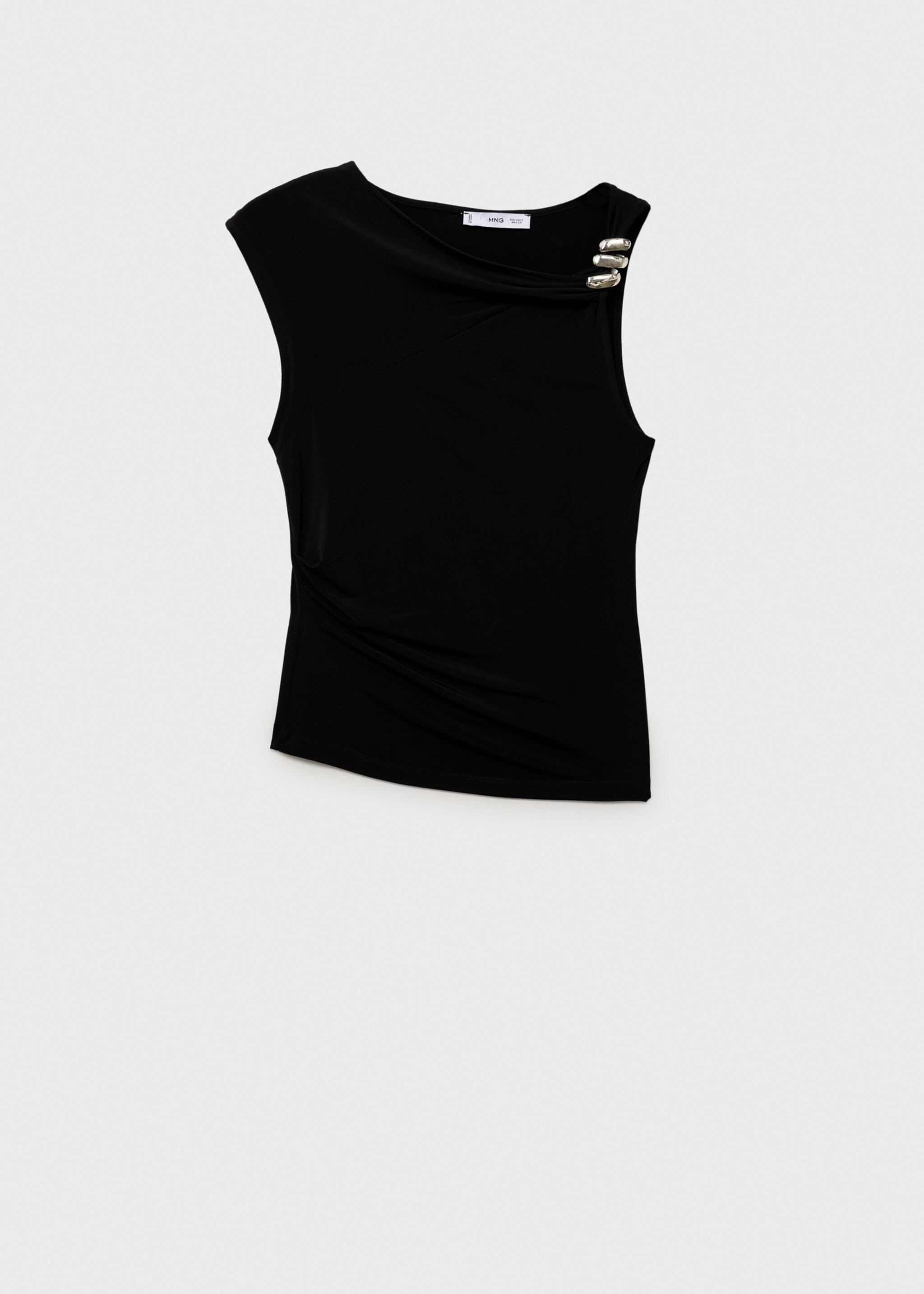 Top asimètric aplic metàl·lic - Article sense model, Negre. Ref: 87047716-00.