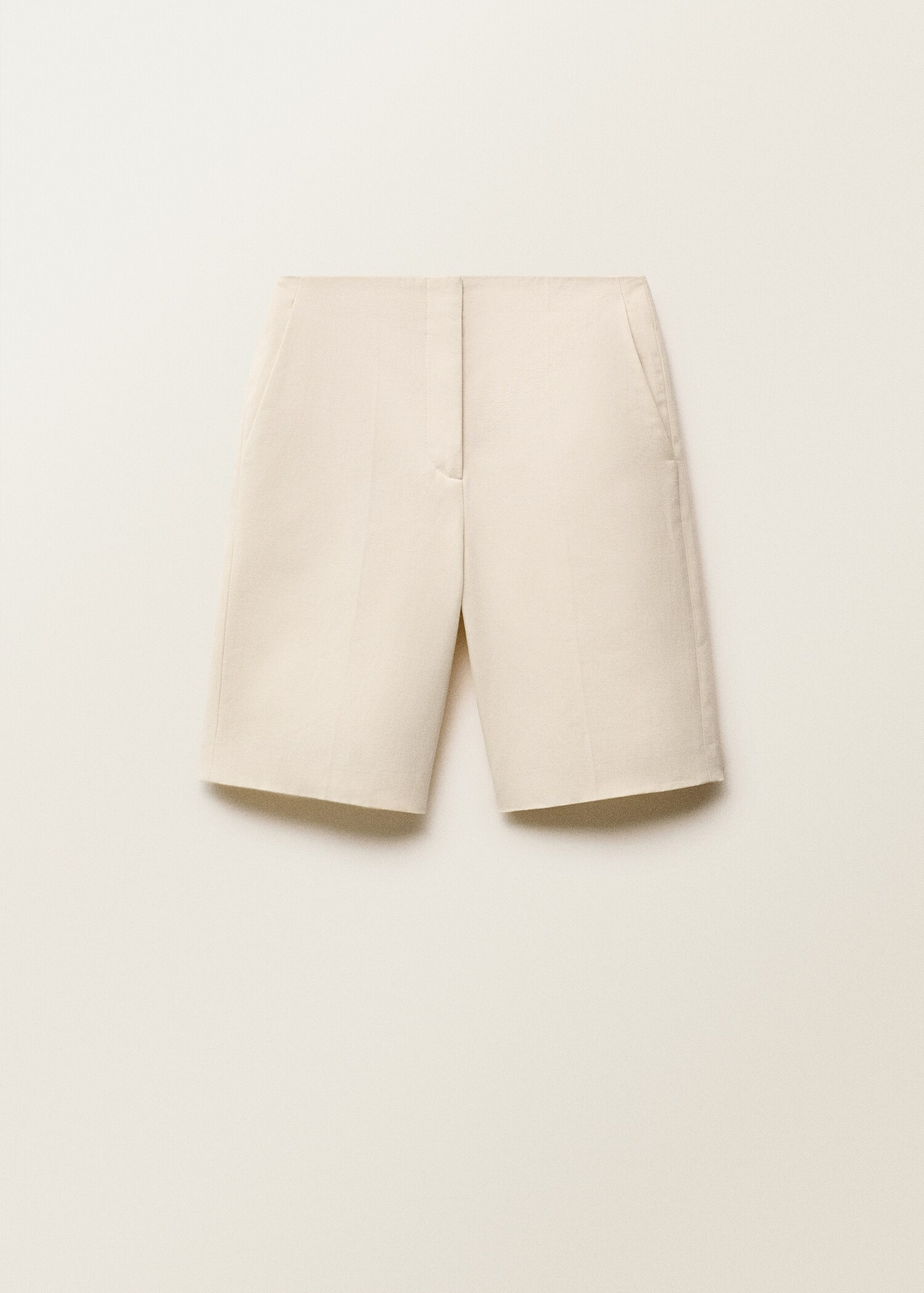 Linen-blend suit bermuda shorts - Article without model