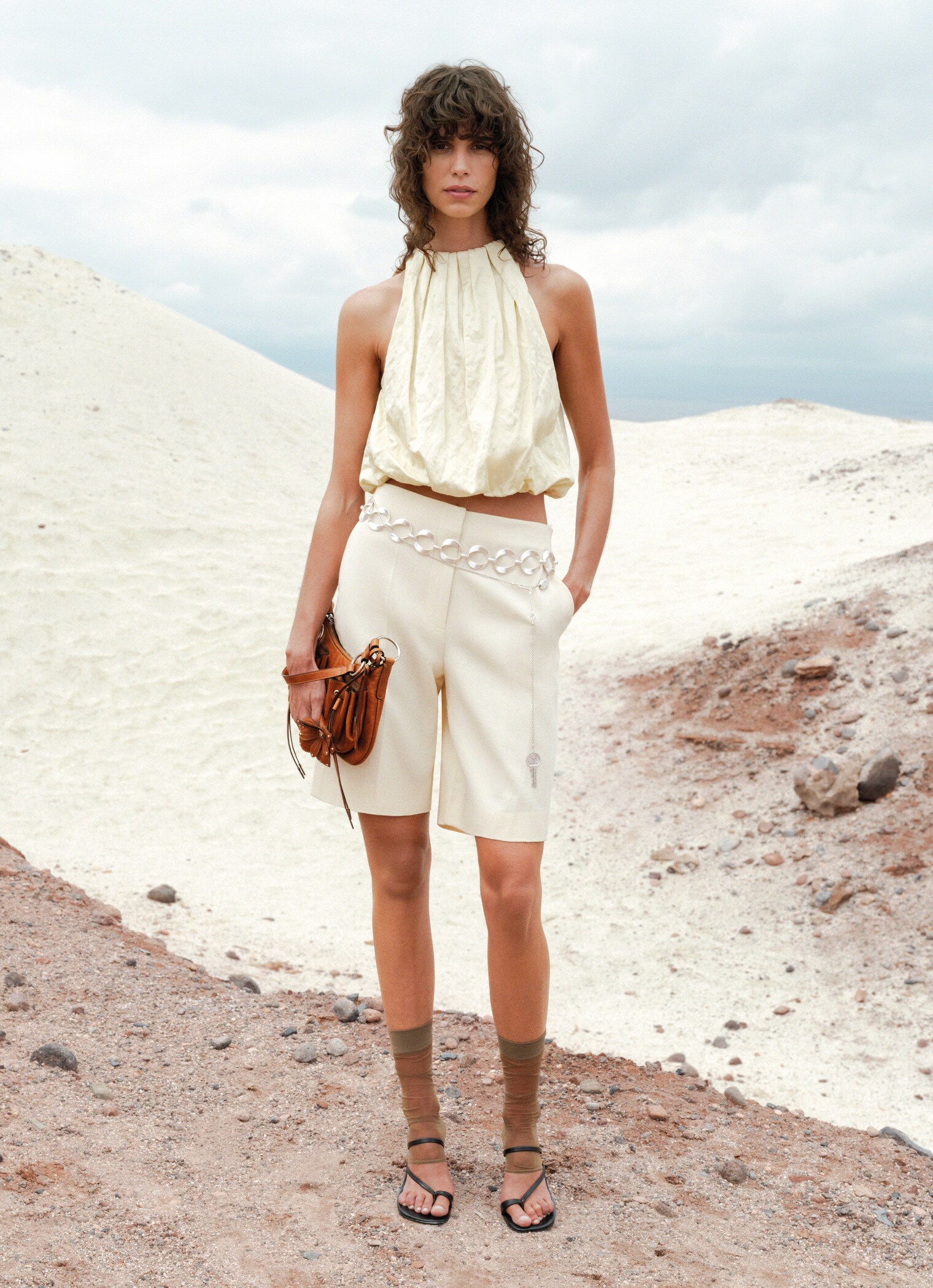 Linen-blend suit bermuda shorts - Details of the article 5