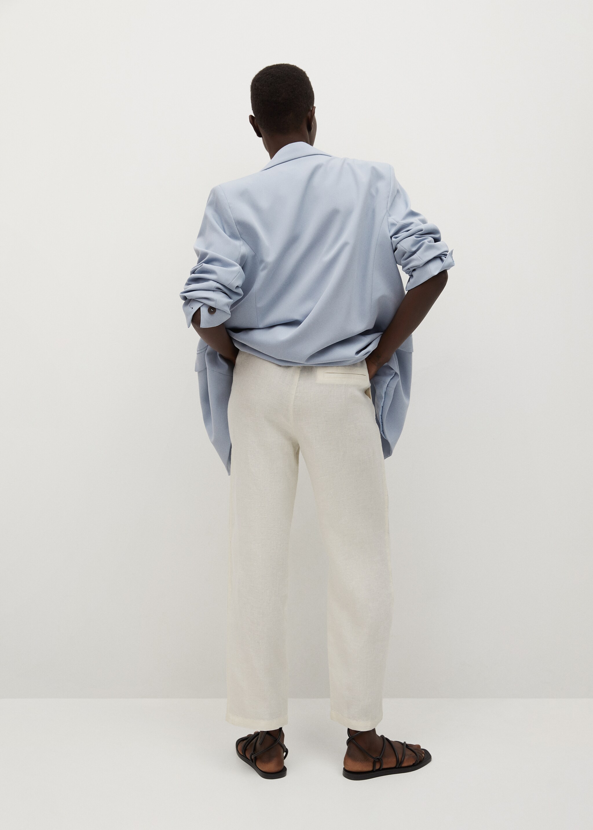 Pantalón 100% lino - Reverso del artículo