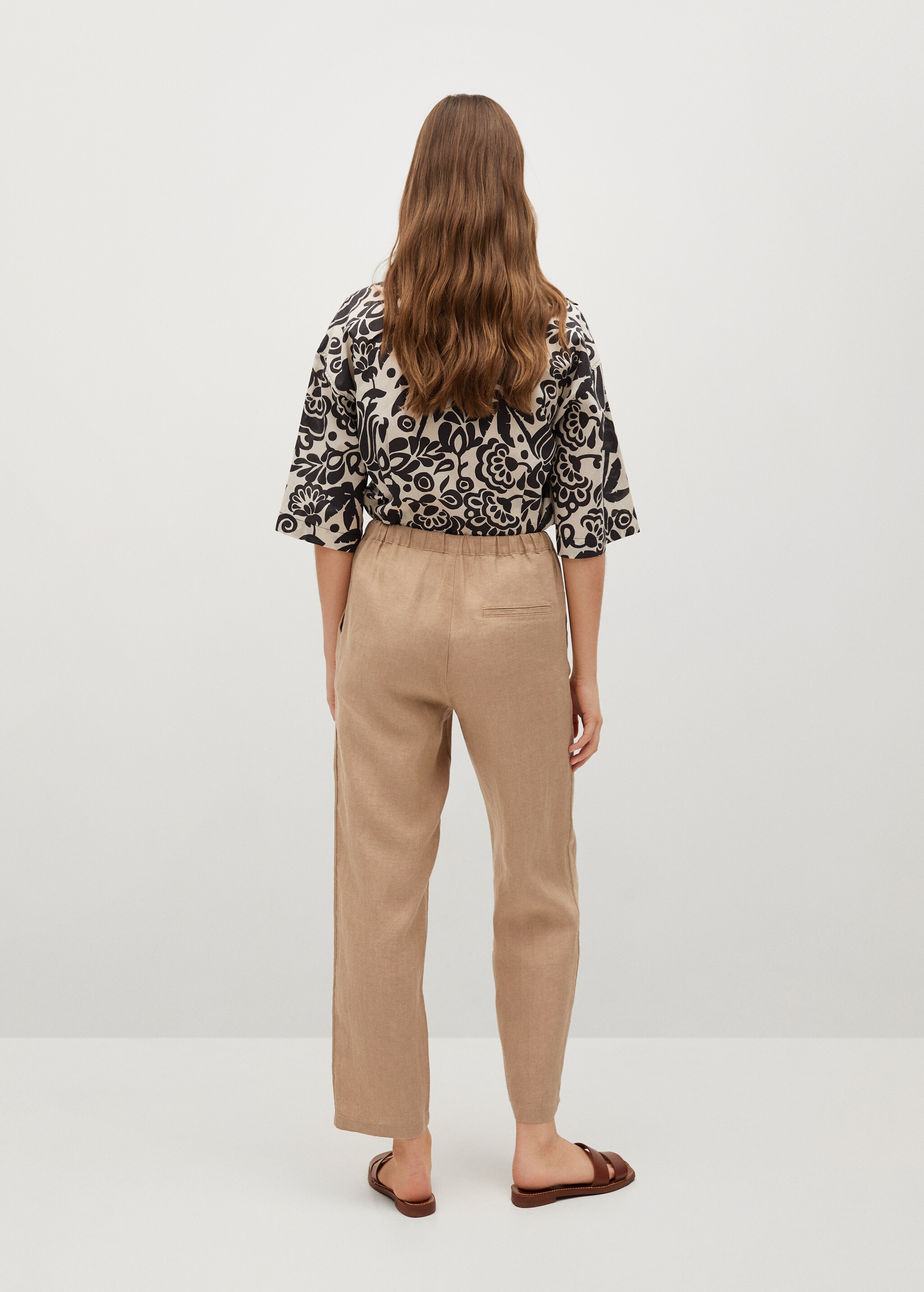 Pantalón 100% lino - Reverso del artículo