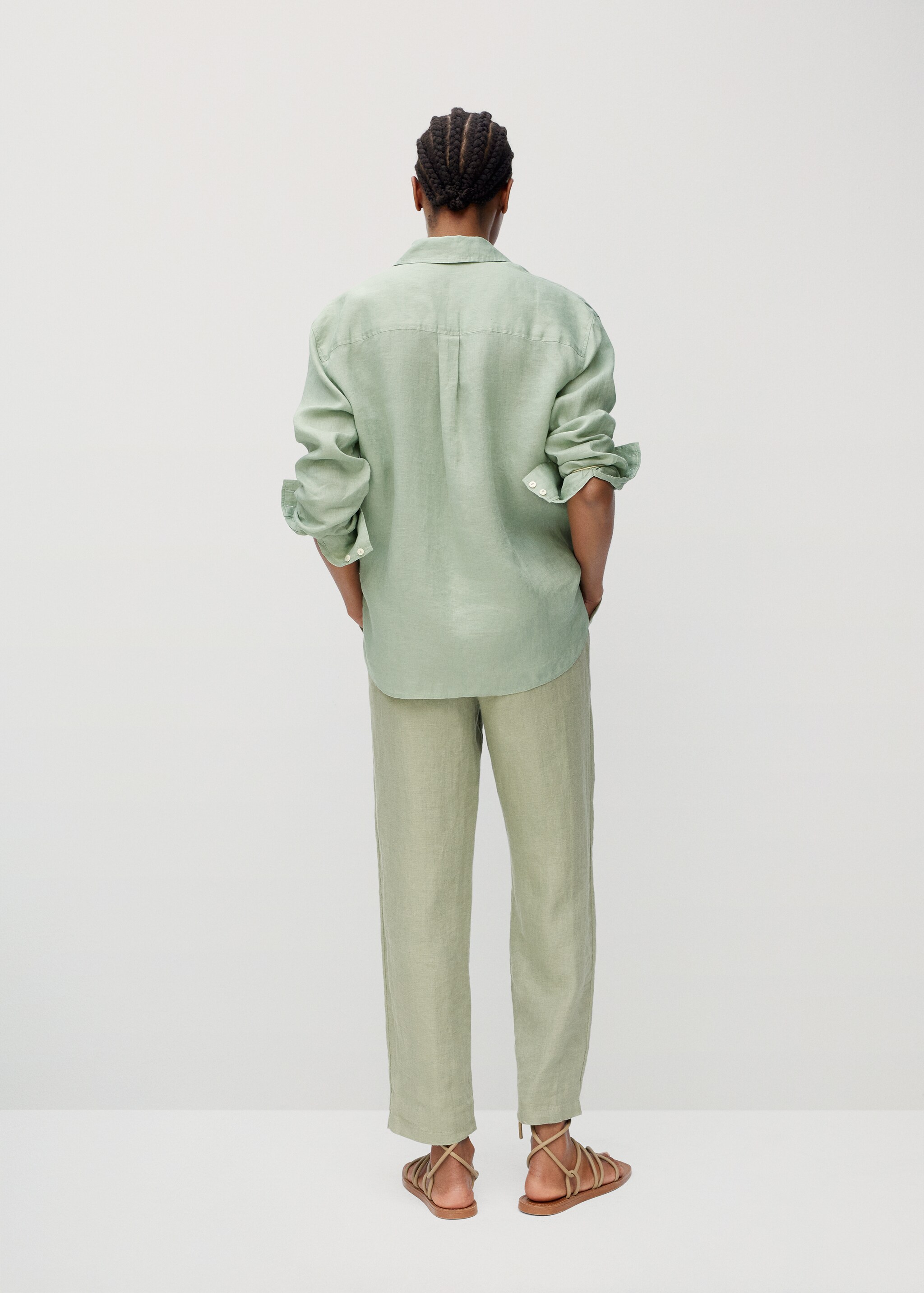 Pantalón 100% lino - Reverso del artículo