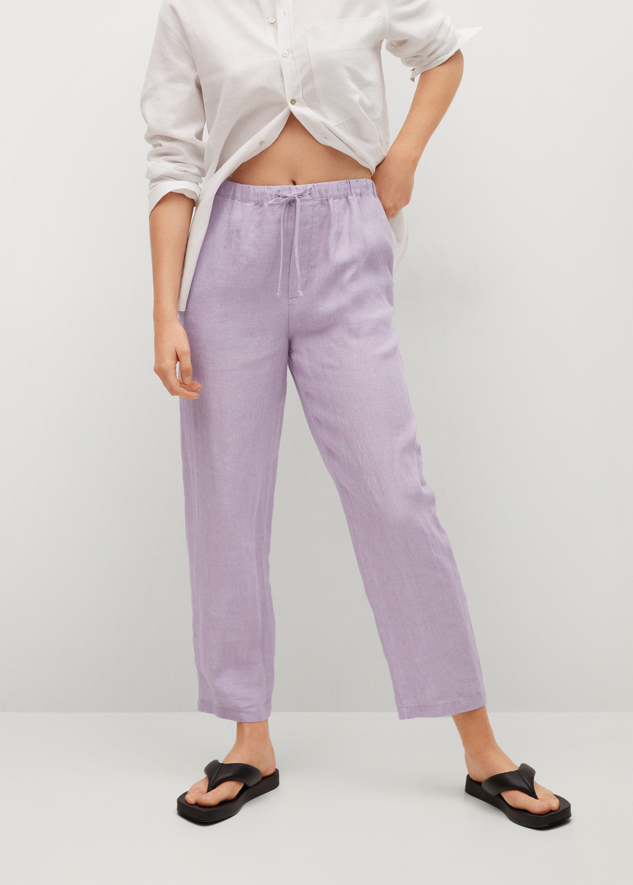 Pantalón 100% lino - Plano medio