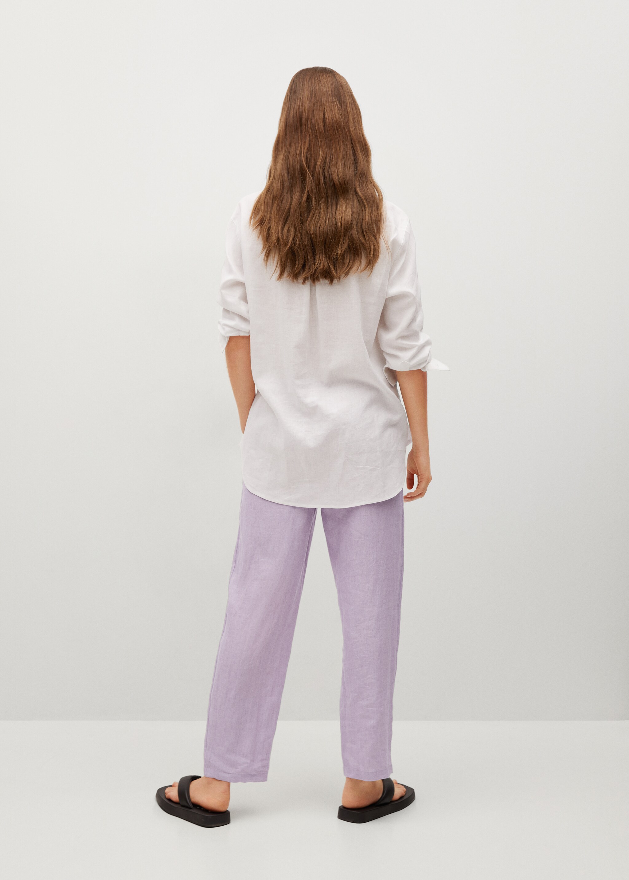Pantalón 100% lino - Reverso del artículo
