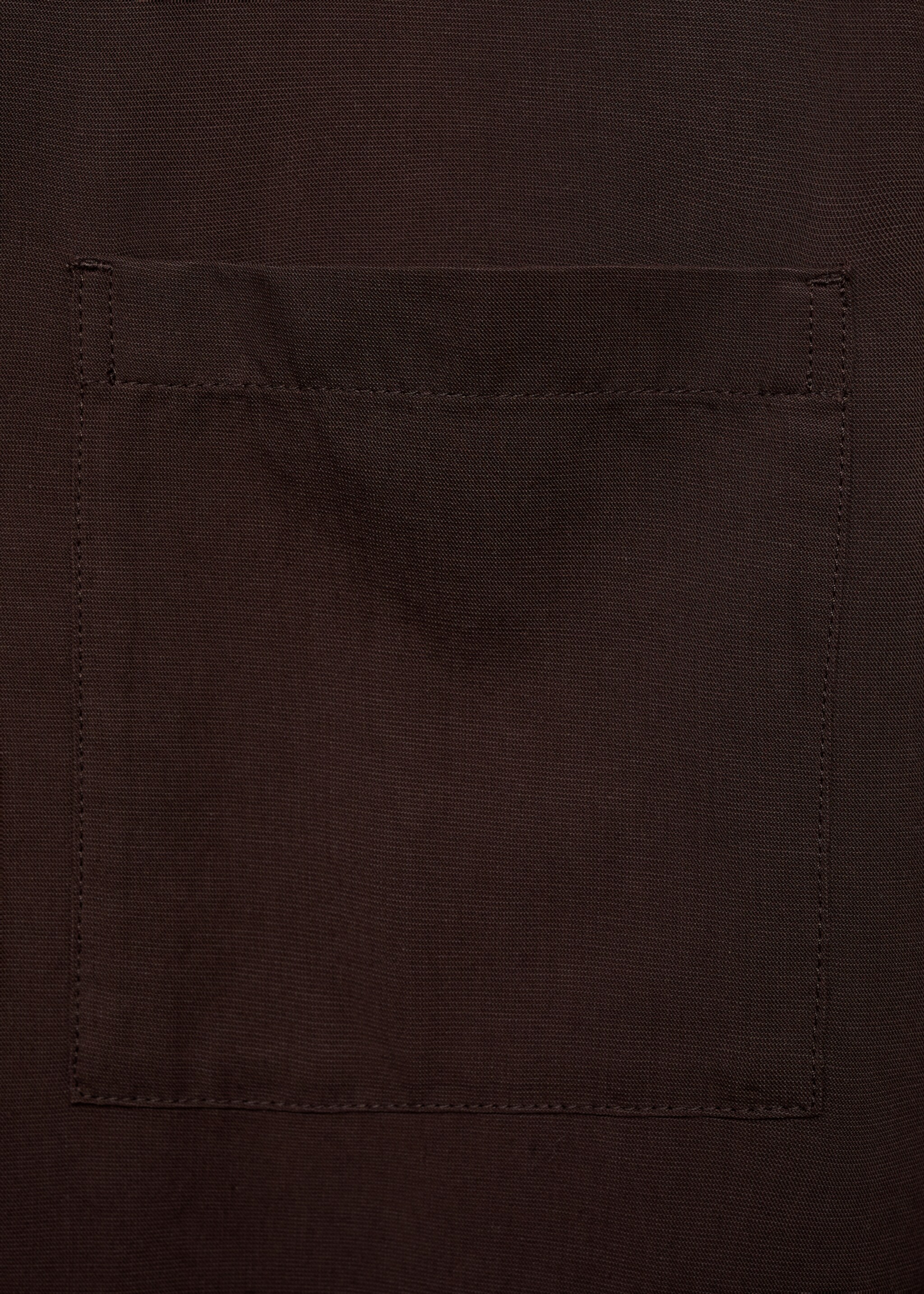 Pocket lyocell overshirt - Details of the article 0, Chocolate. Ref: 87047887-00.