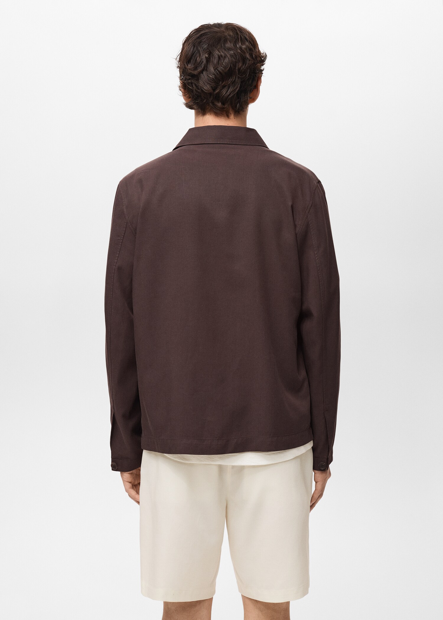 Pocket lyocell overshirt - Reverse of the article