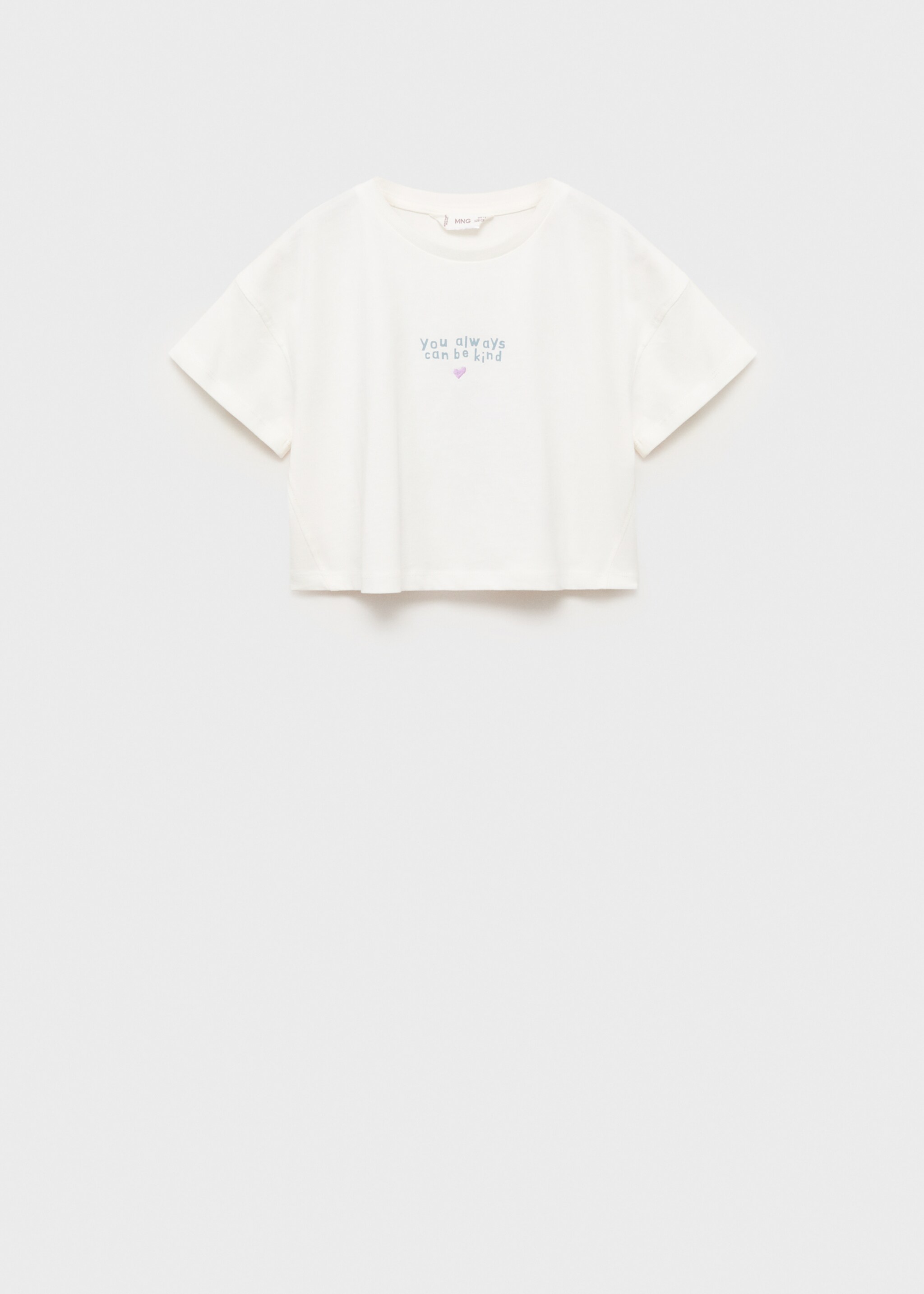Message crop T-shirt - Article without model, Off White. Ref: 87047891-00.