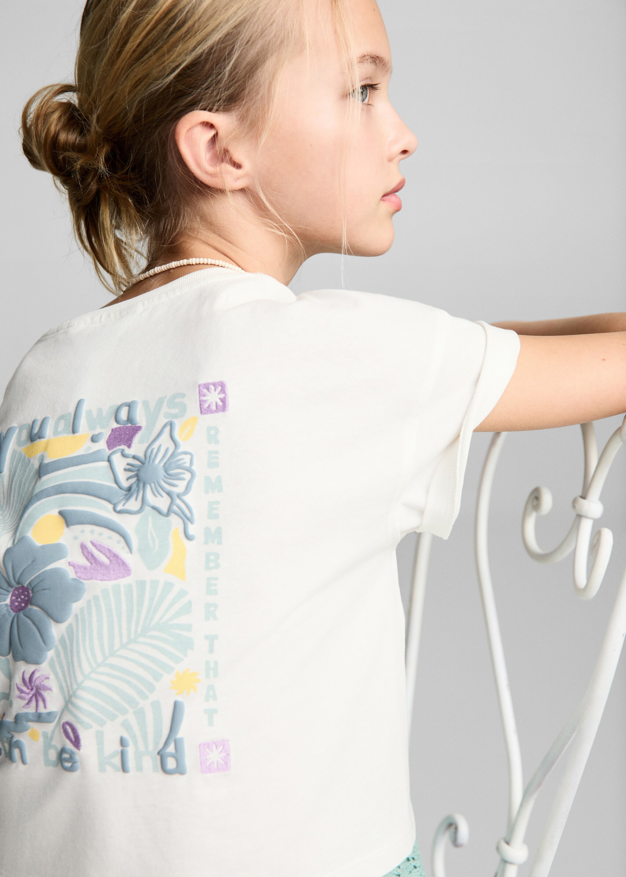 Message crop T-shirt - Details of the article 1, Off White. Ref: 87047891-00.