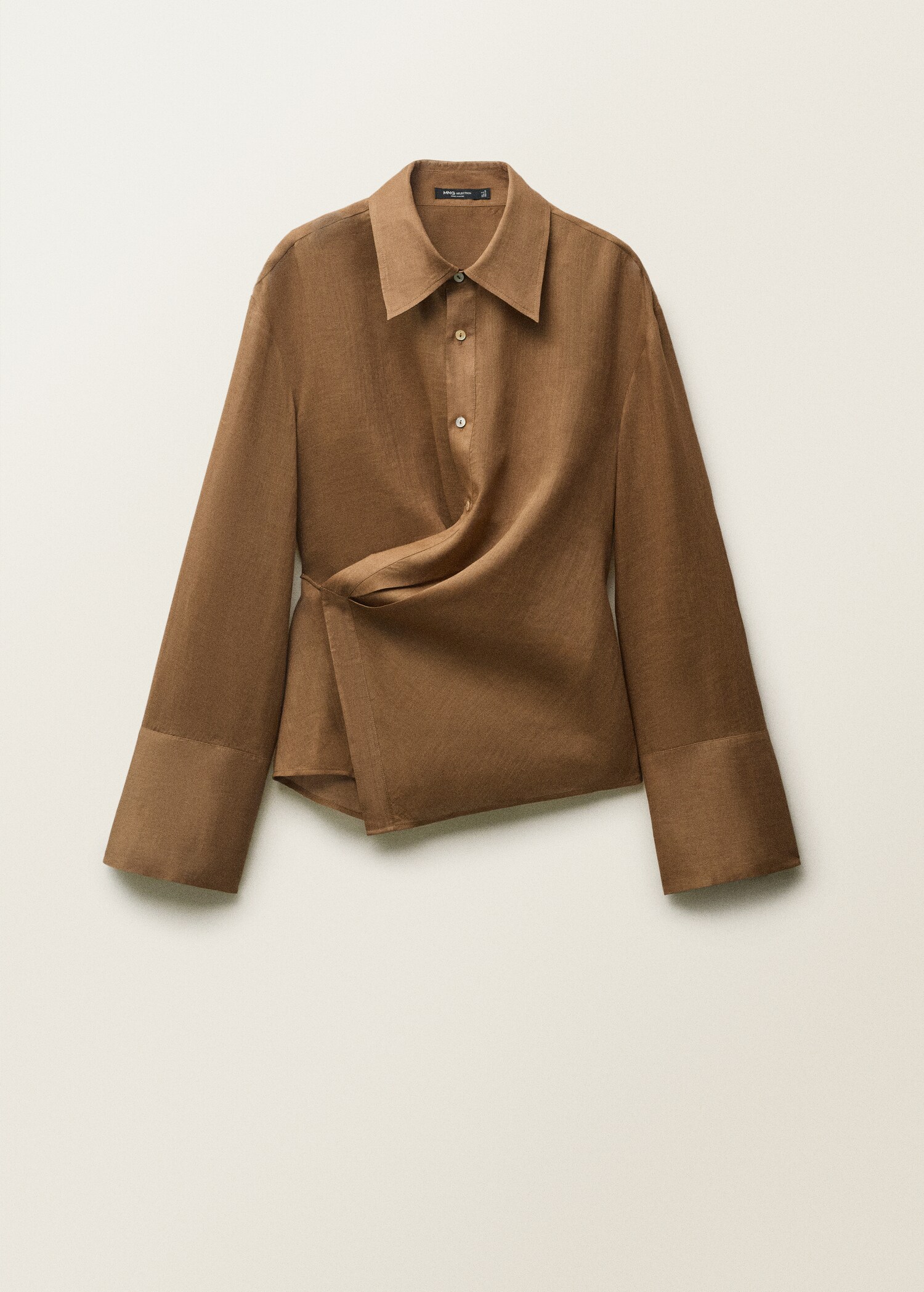 Ramie shirt with asymmetrical closure - Article without model