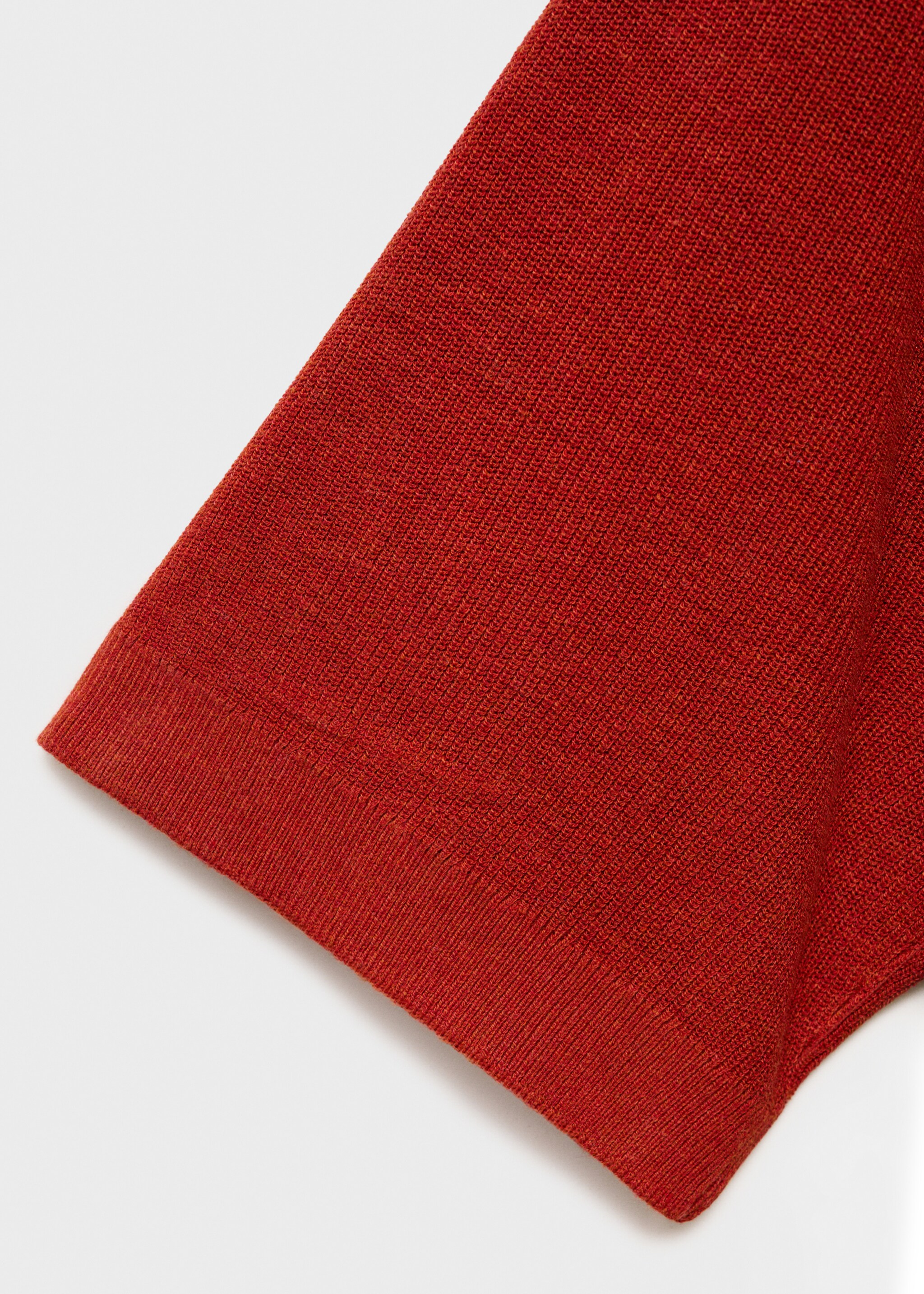 Structured knitted polo shirt - Details of the article 0, Red. Ref: 87047897-00.