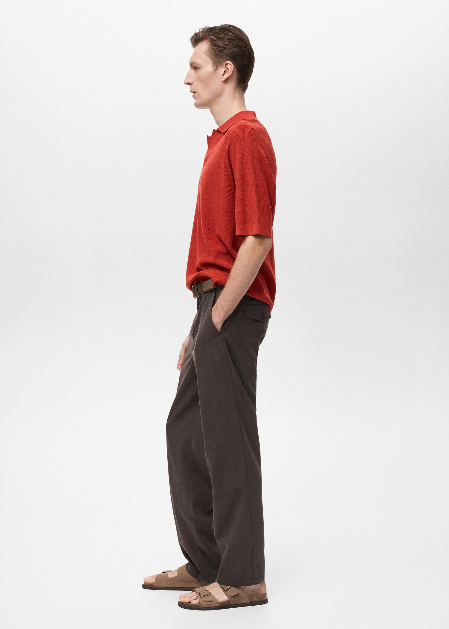 Strukturiertes Strick-Poloshirt - Detail des Artikels 2