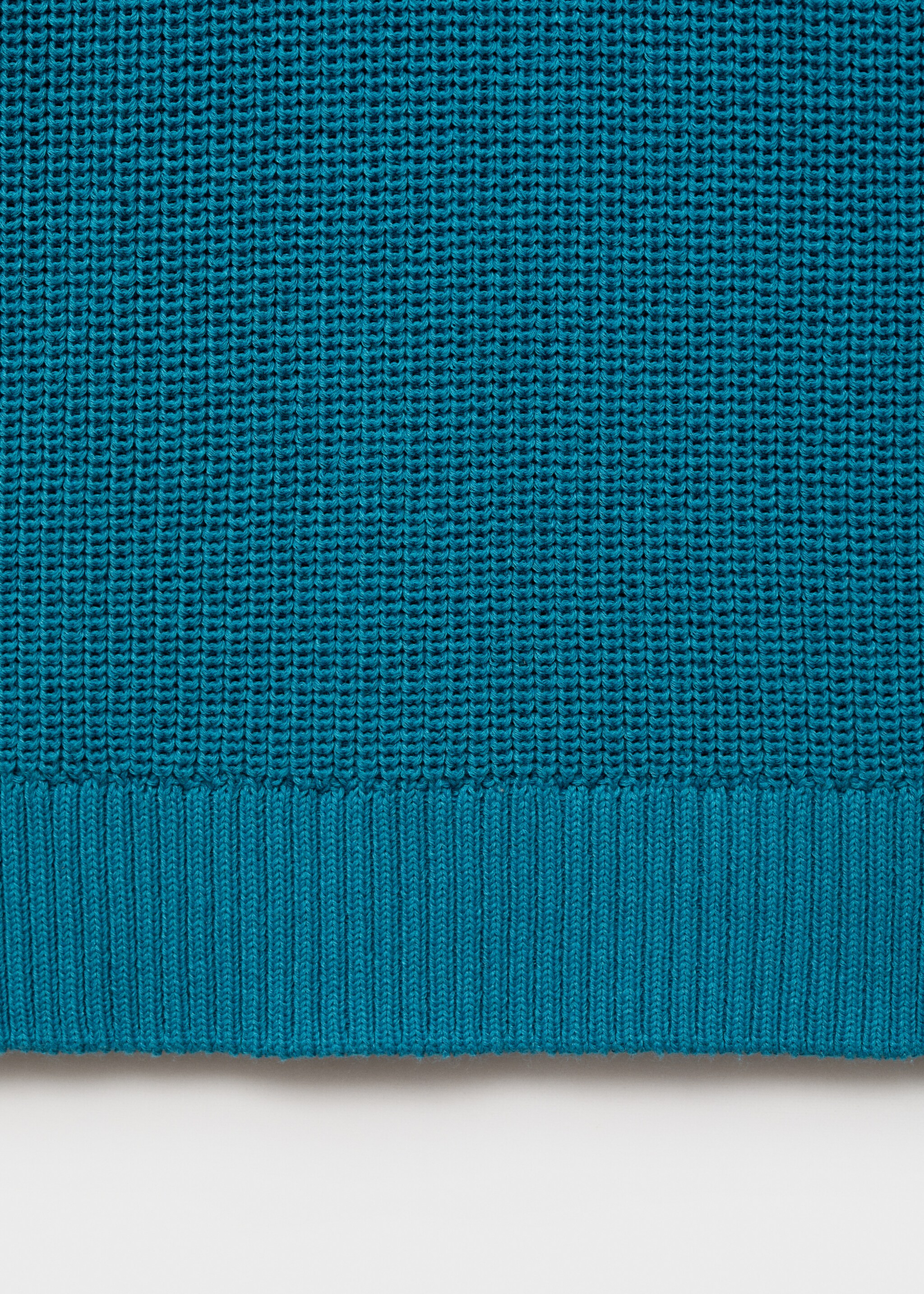 Pearl-knit polo shirt - Details of the article 0, Turquoise. Ref: 87047898-00.