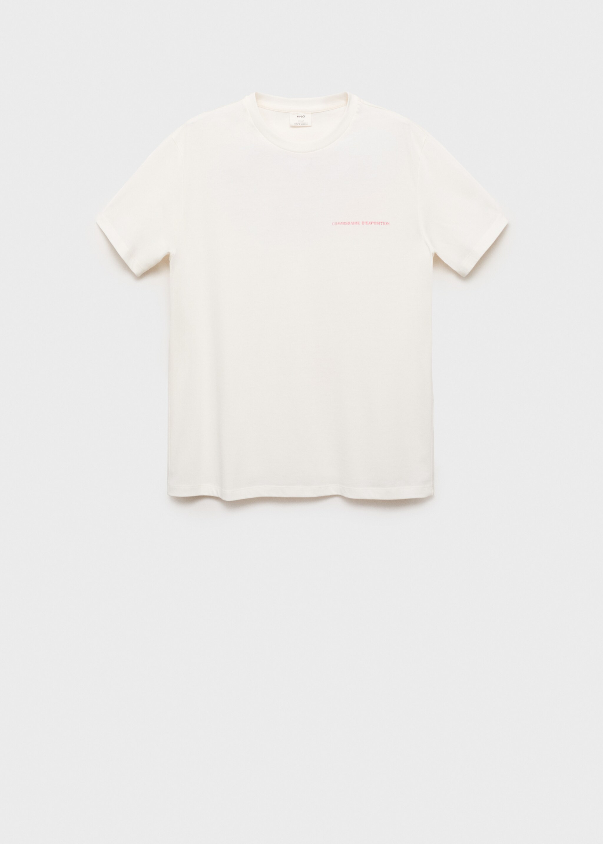 Camiseta algodón mensaje - Artículo sin modelo, Blanco. Ref: 87047903-00.