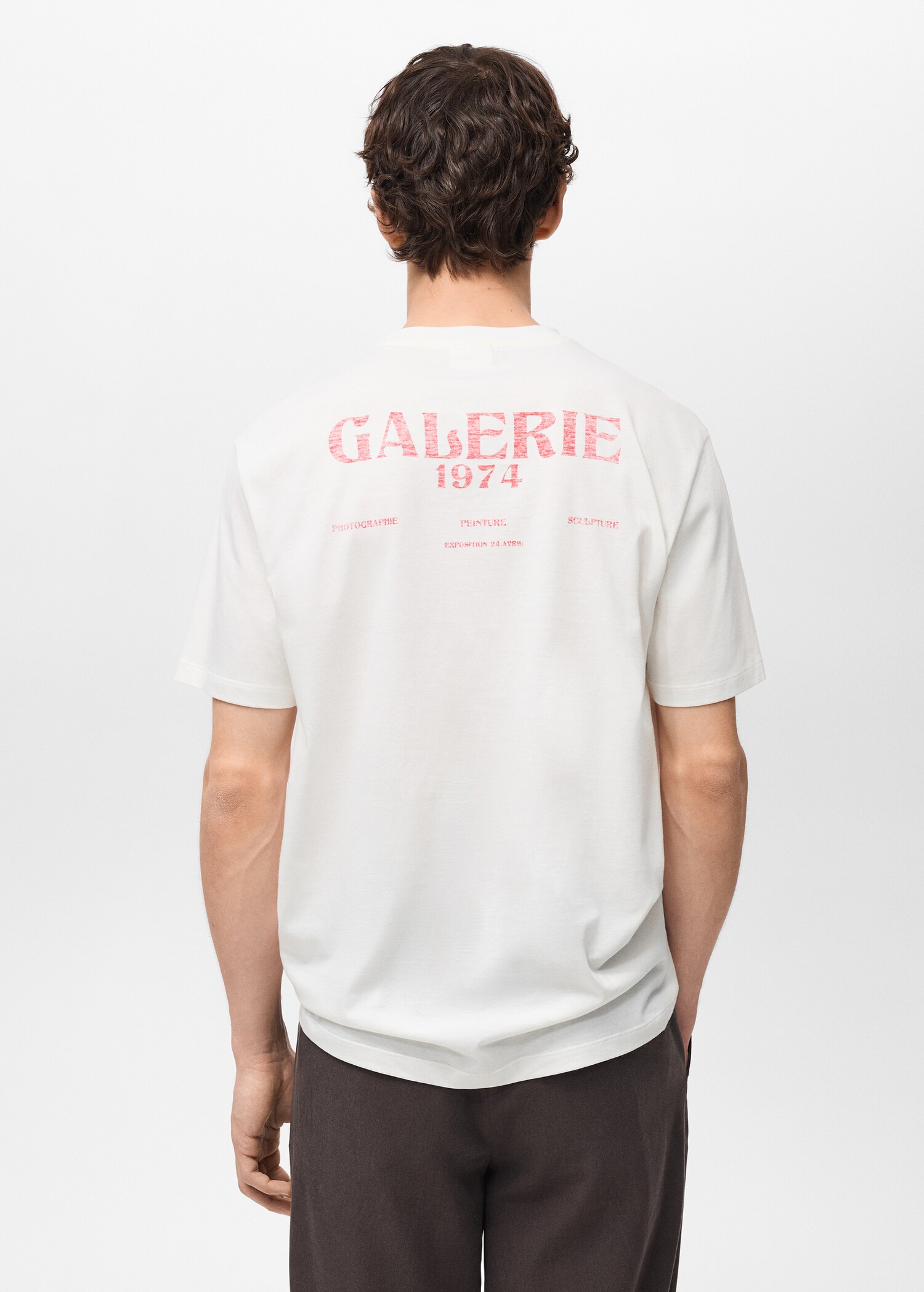 Camiseta algodón mensaje - Reverso del artículo