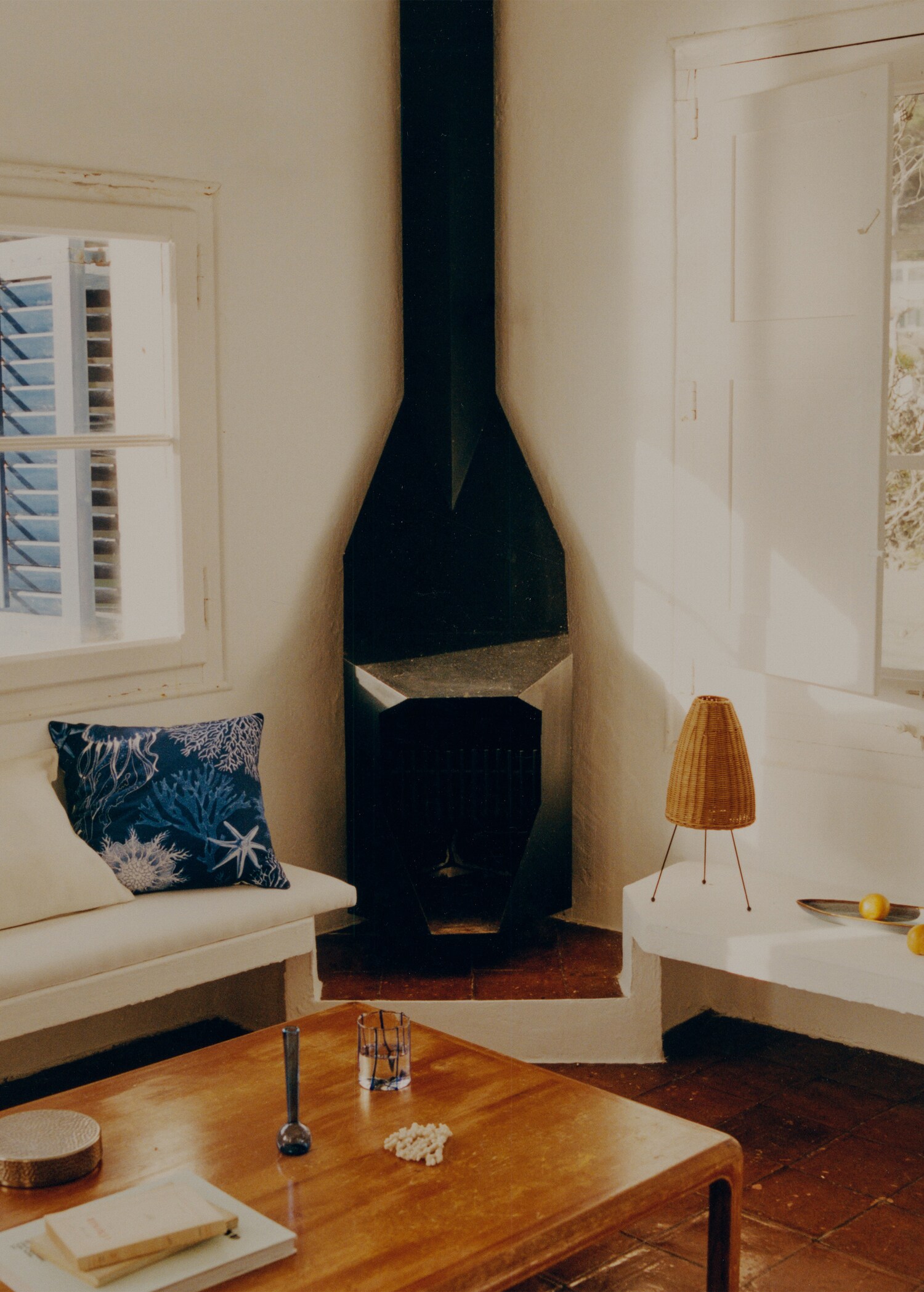 Reversible marine-print cushion cover 45x45 cm - Details of the article 6