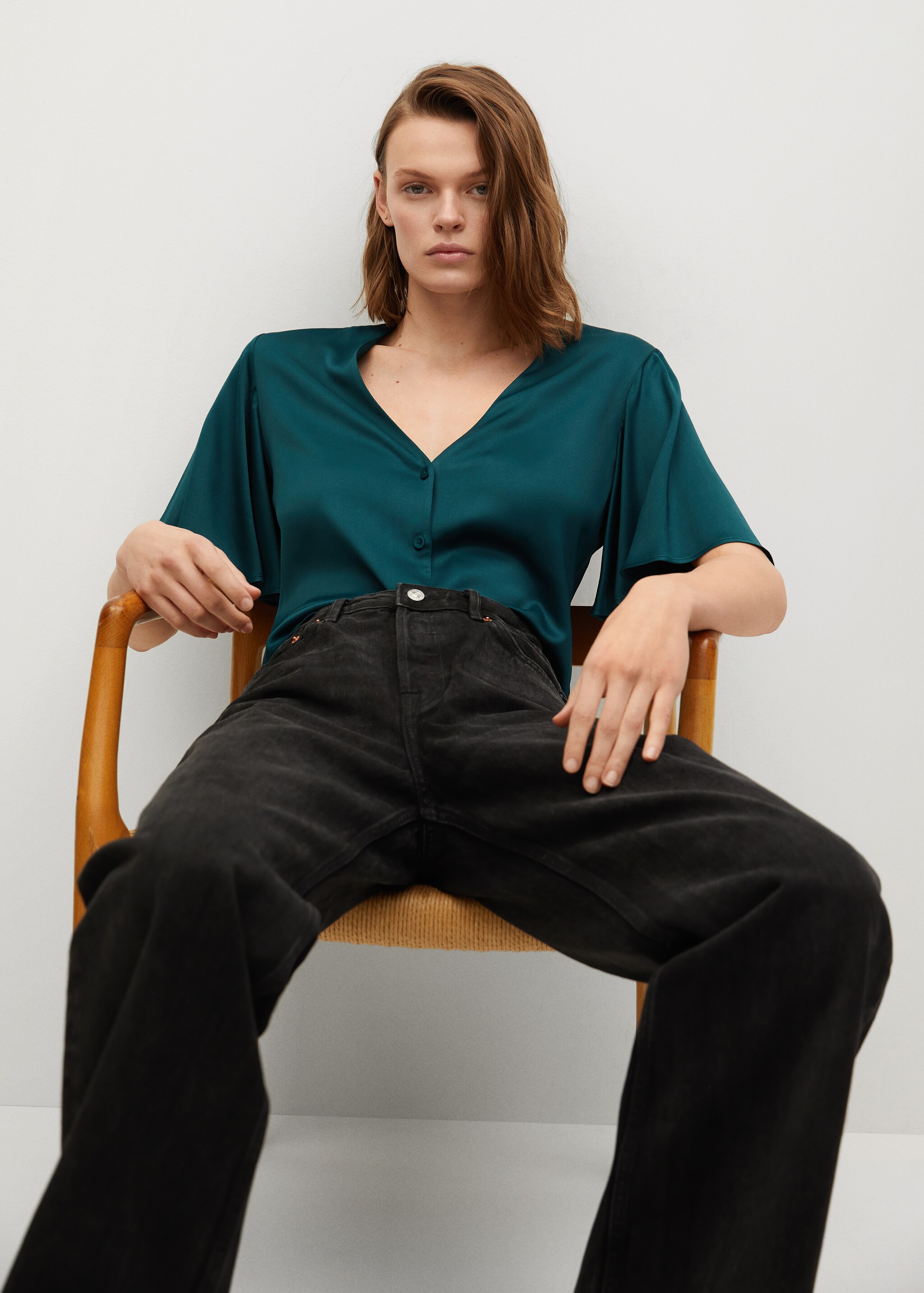 Blusa fluida satinada - Detalle del artículo 2