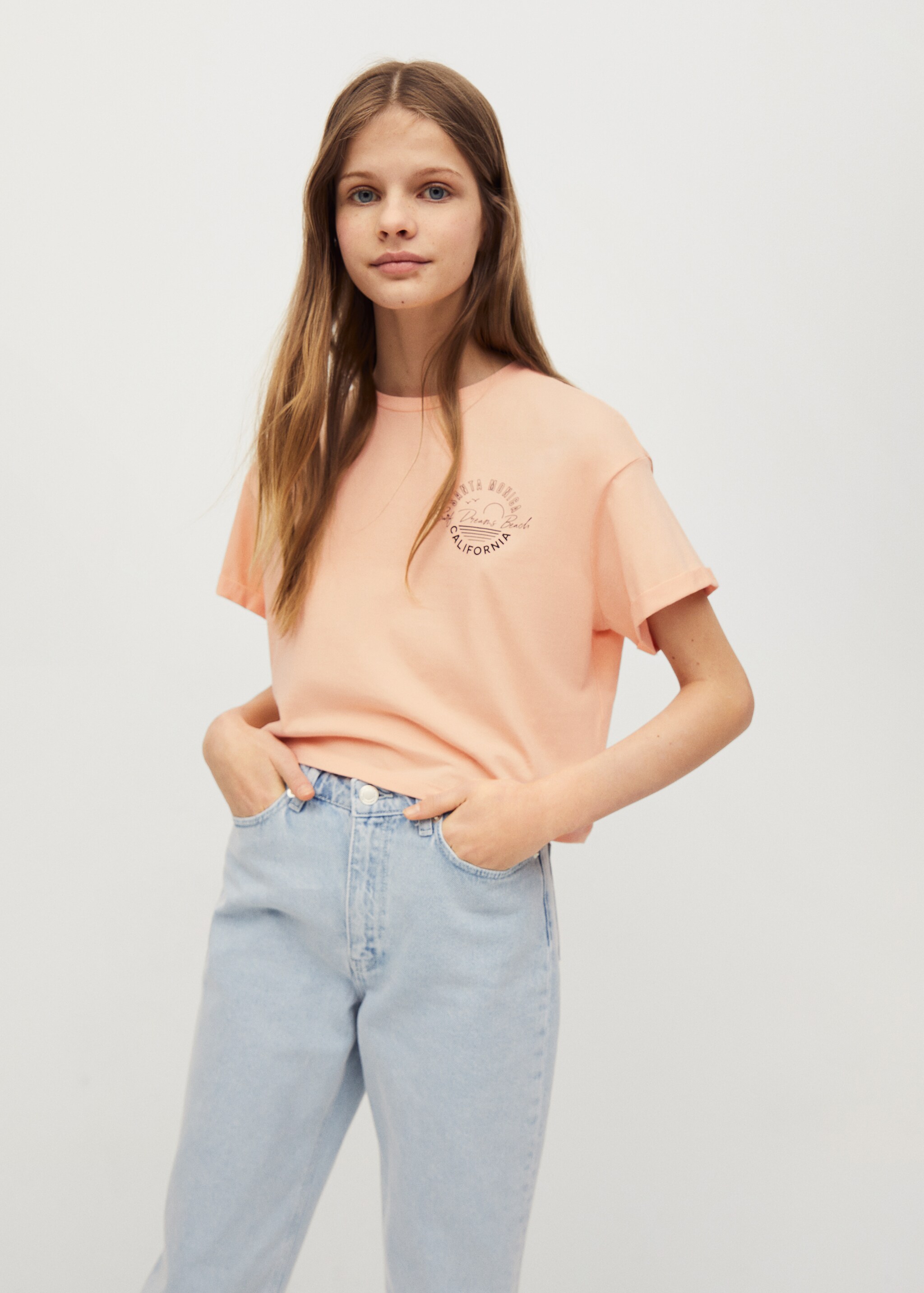 Camiseta oversize estampada - Plano medio